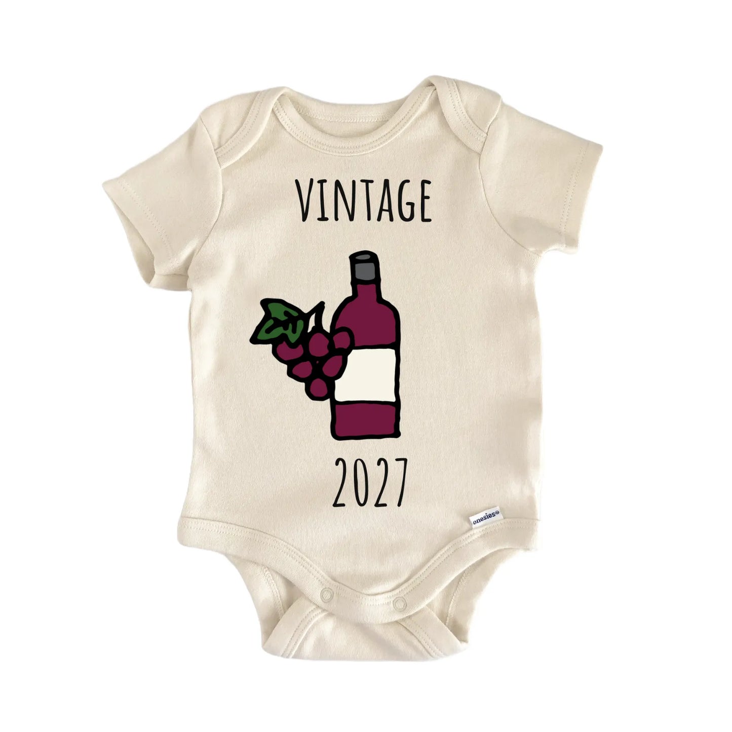 2027 Wine Vintage Grapes Winery Infant Gift Baby Bodysuit