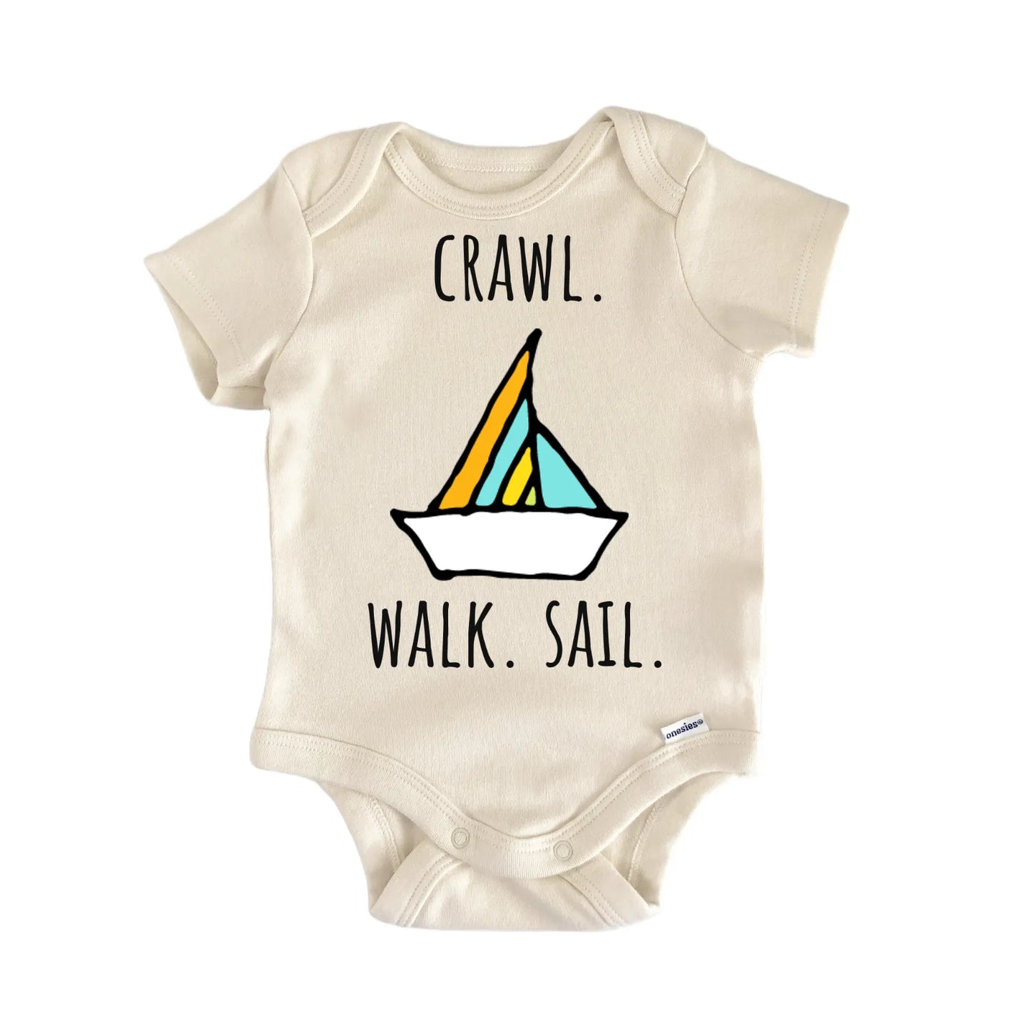 Crawl Walk Sail Sailboat Infant Gift Baby Bodysuit
