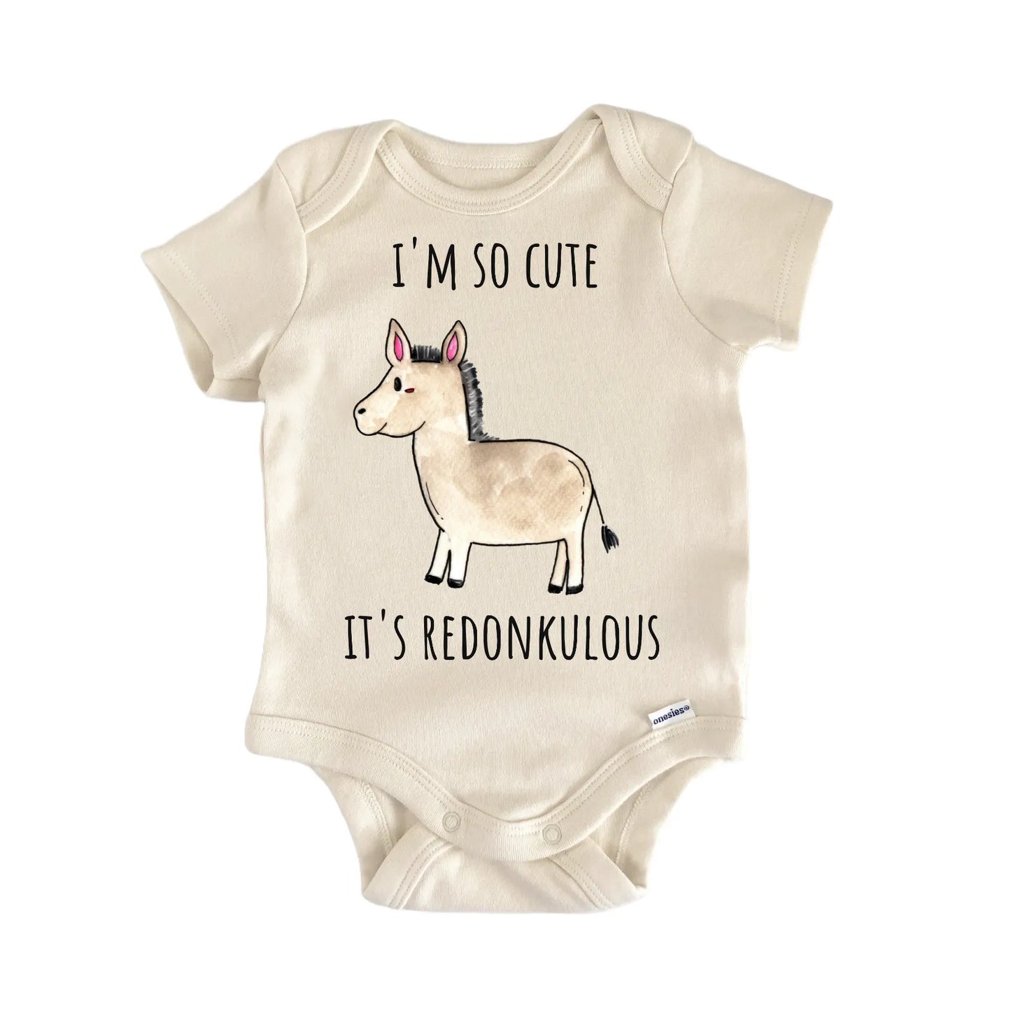Donkey Horse Equestrian Farm Animal Baby Gift Baby Bodysuit