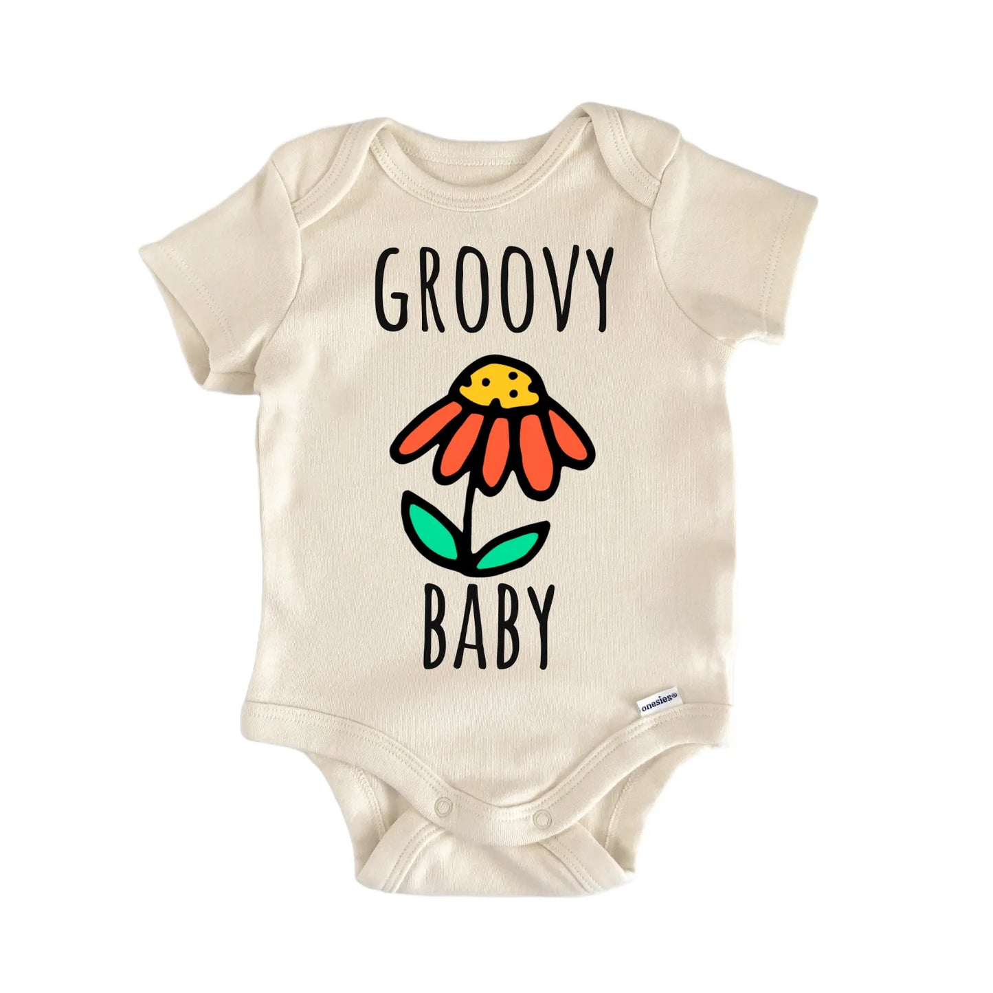 Groovy 70s Flower Baby Gift Baby Bodysuit