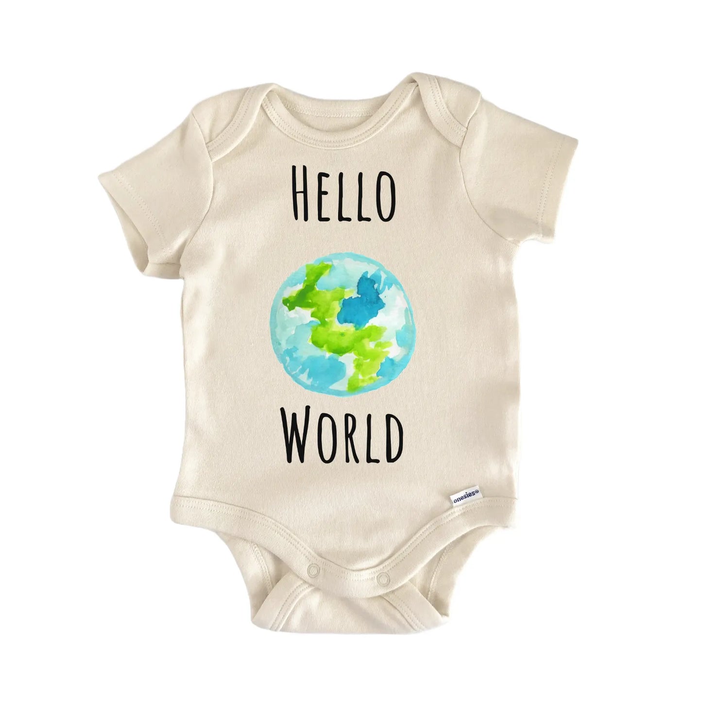 Hello World Planet Astronomer Earth Baby Gift Baby Bodysuit
