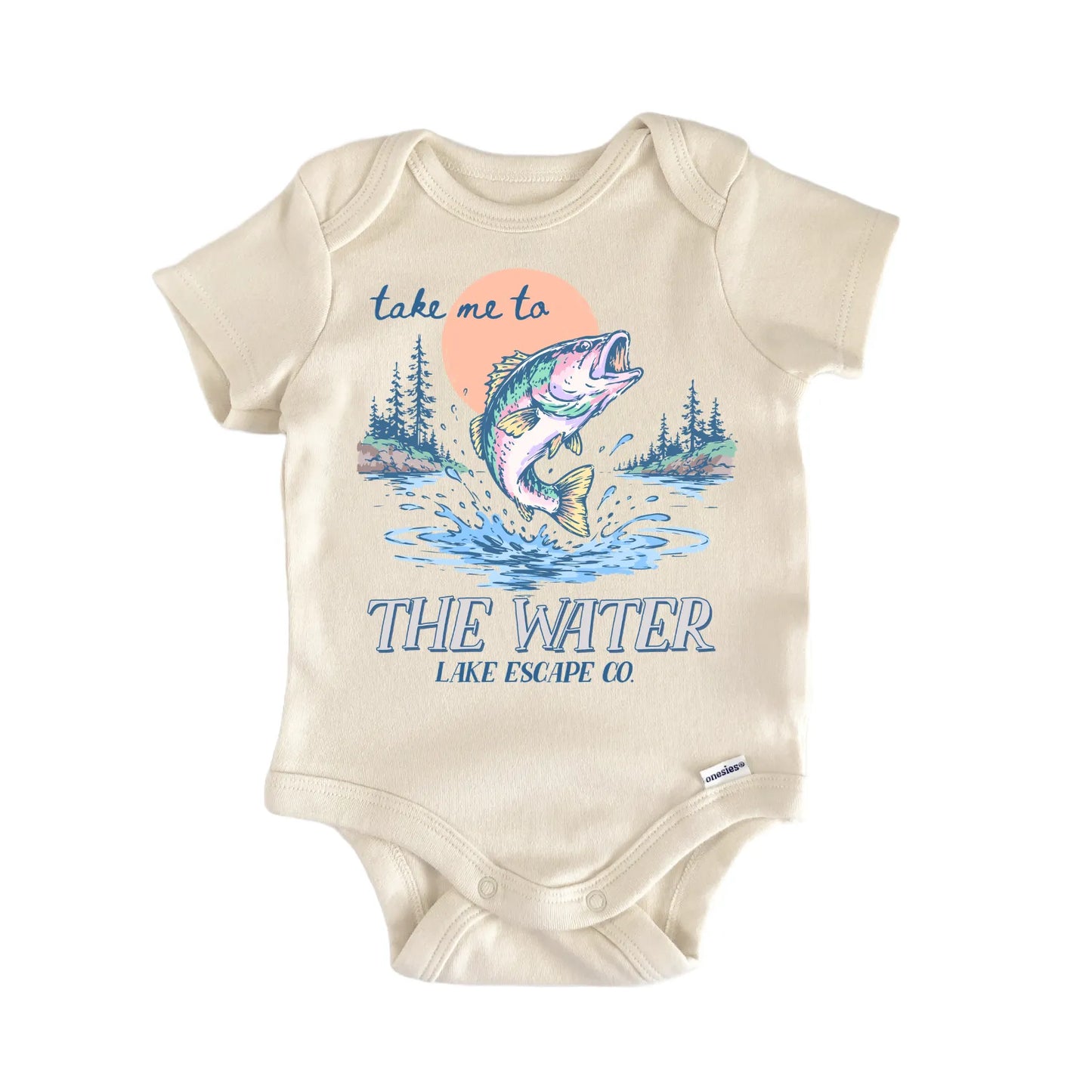 Lake Escape Bass Fishing Baby Gift Baby Bodysuit