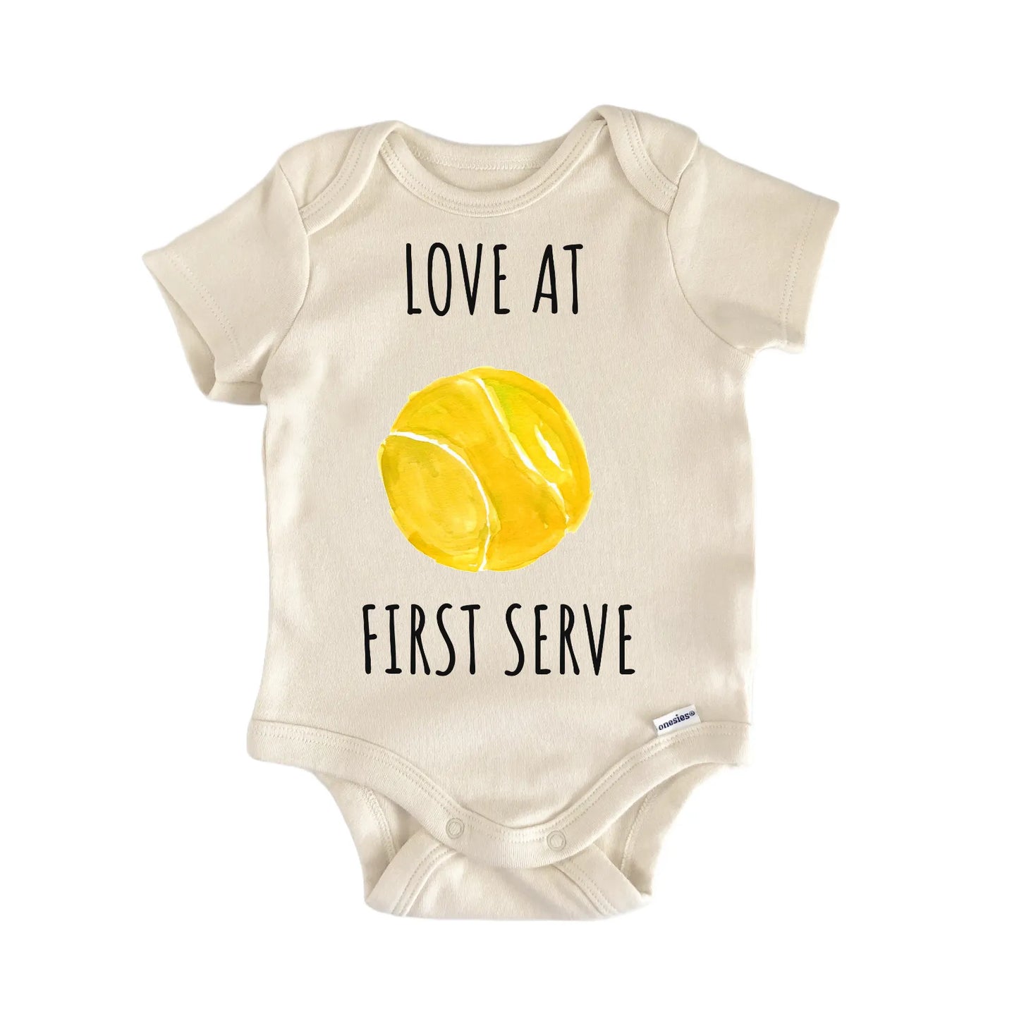 Love Serve Tennis Player Sports Baby Gift Baby Bodysuit