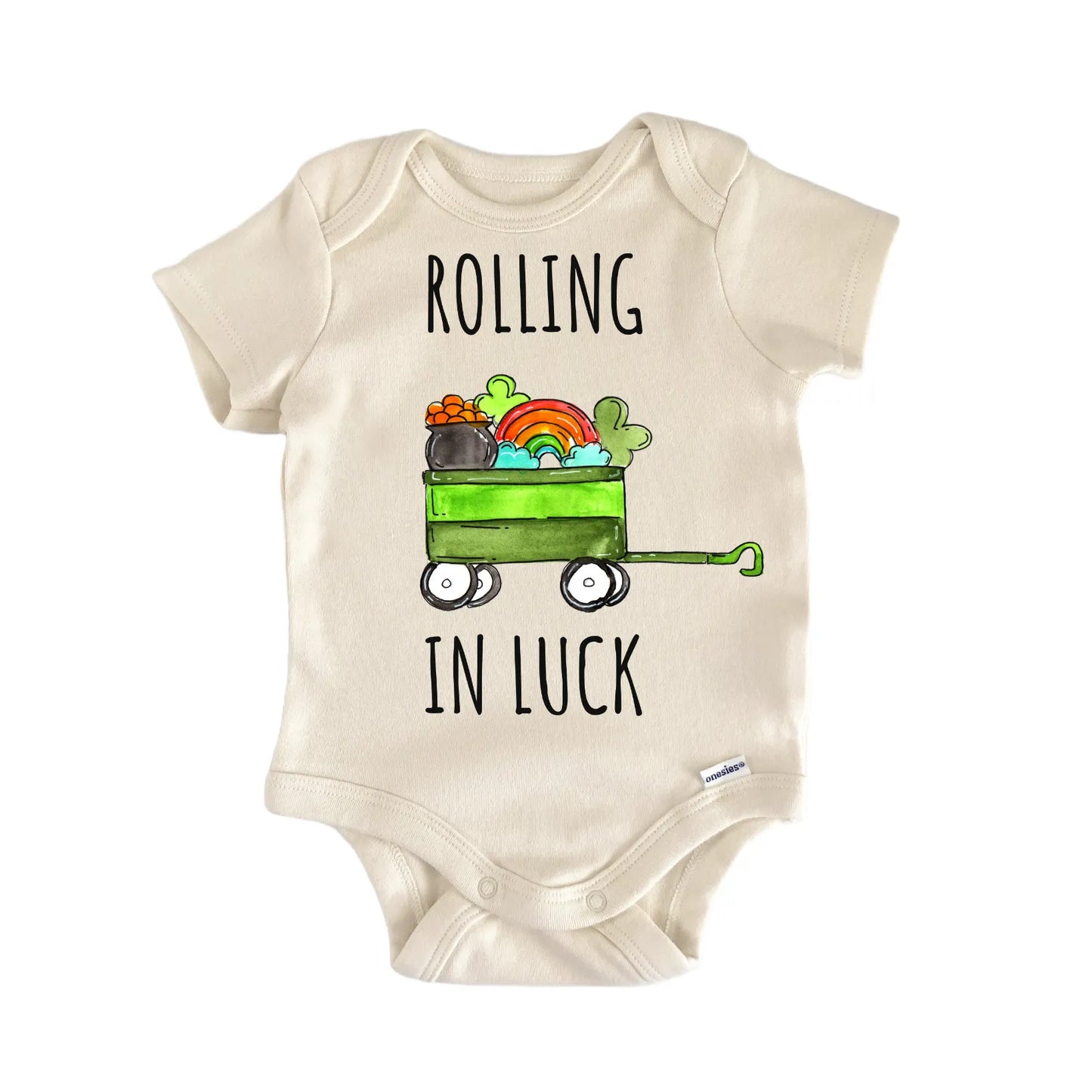Lucky Wagon St Patricks Day Baby Gift Baby Bodysuit