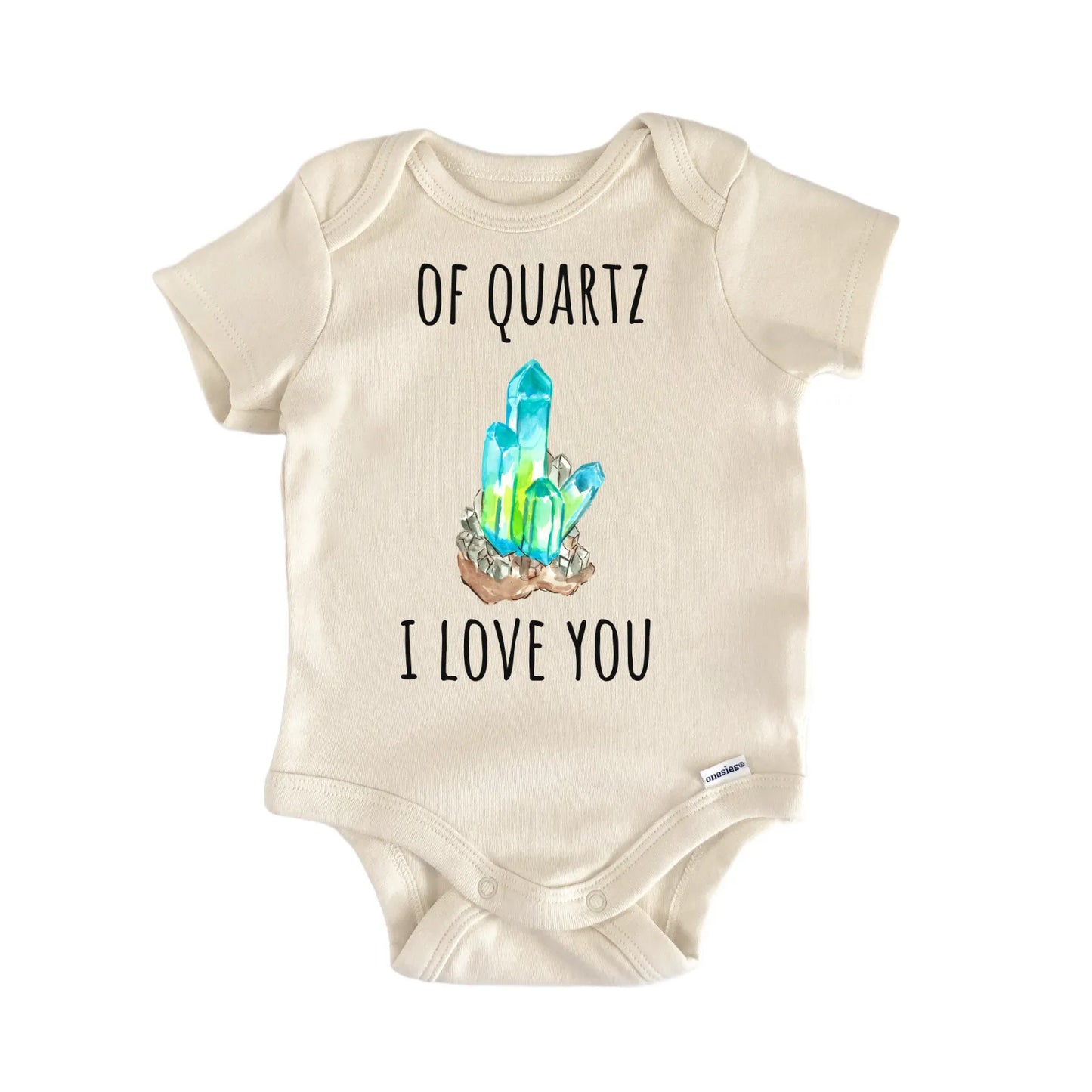 Mineral Quartz Gem Rock Baby Gift Baby Bodysuit