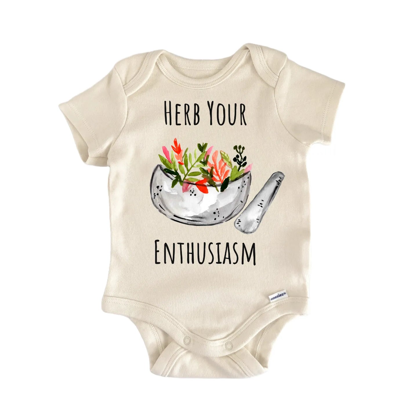 Mortar and Pestle Herb Spice Garden Infant Gift Baby Bodysuit