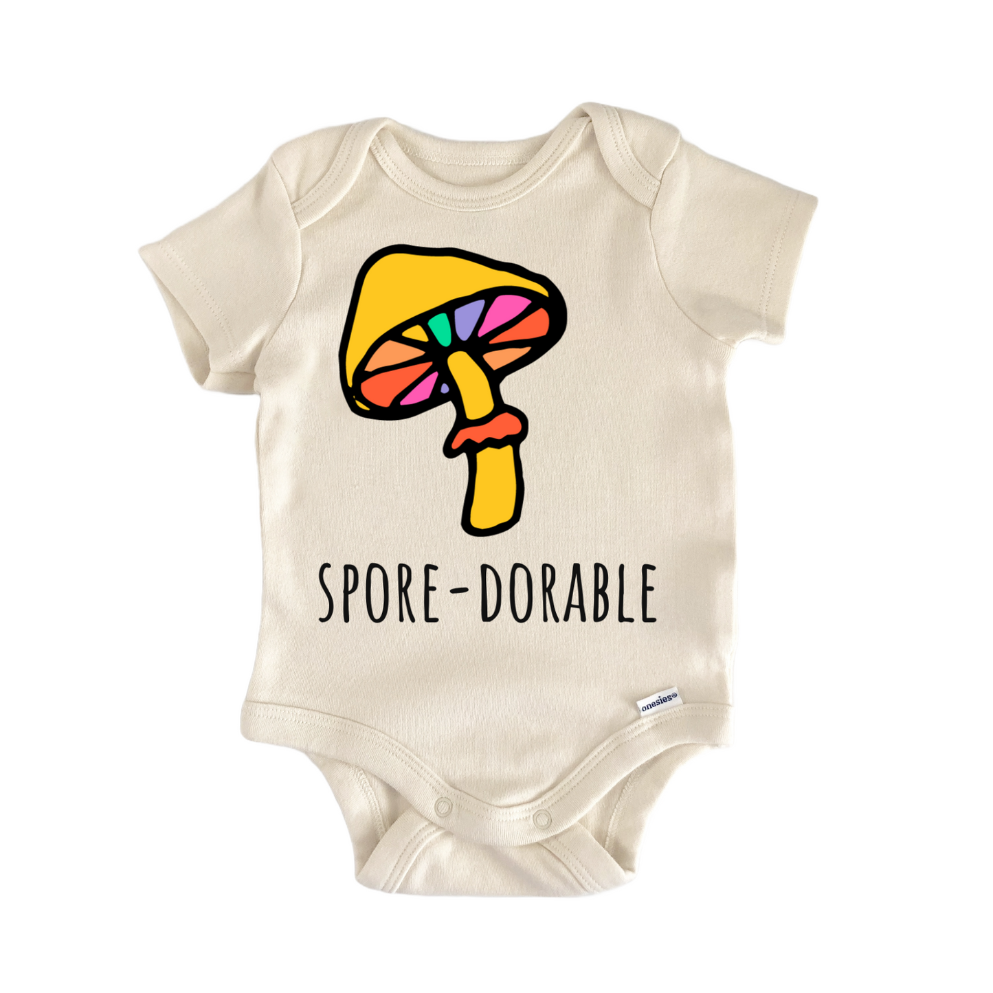 Mushroom Spore Hippie Groovy 70s Infant Gift Baby Bodysuit