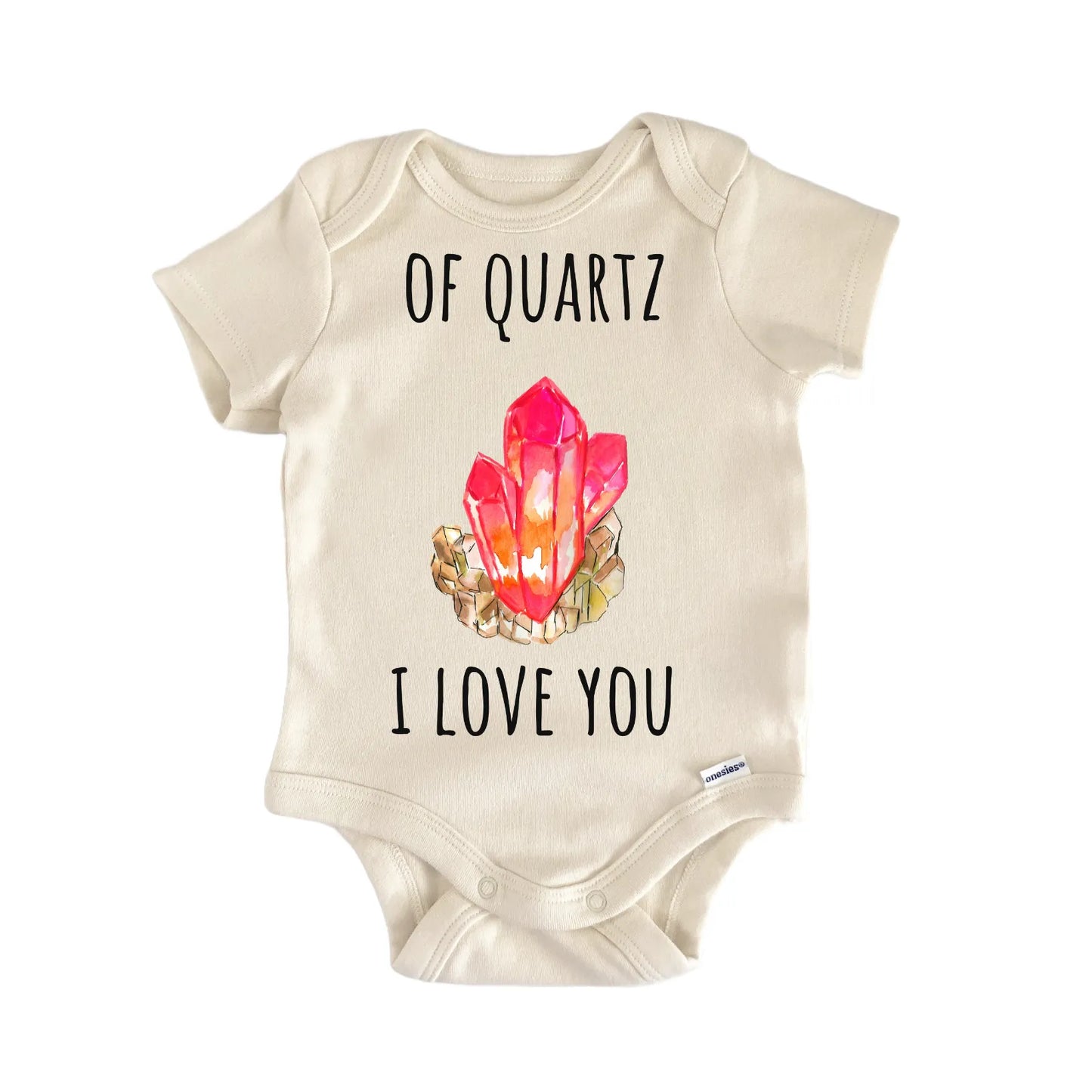Quartz Rock Gem Mineral Infant Gift Baby Bodysuit