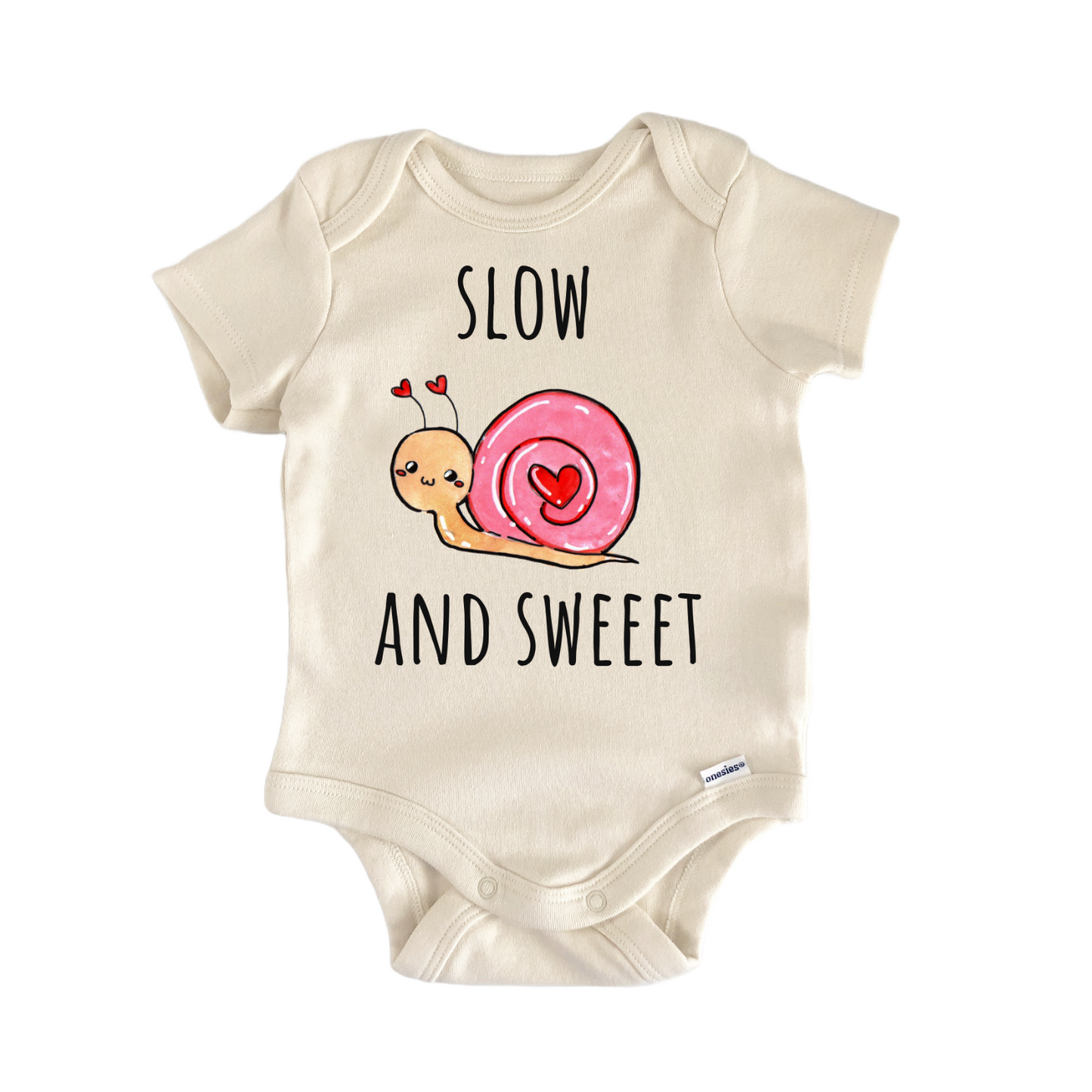 Slow Sweet Snail Bug Insect Infant Gift Baby Bodysuit