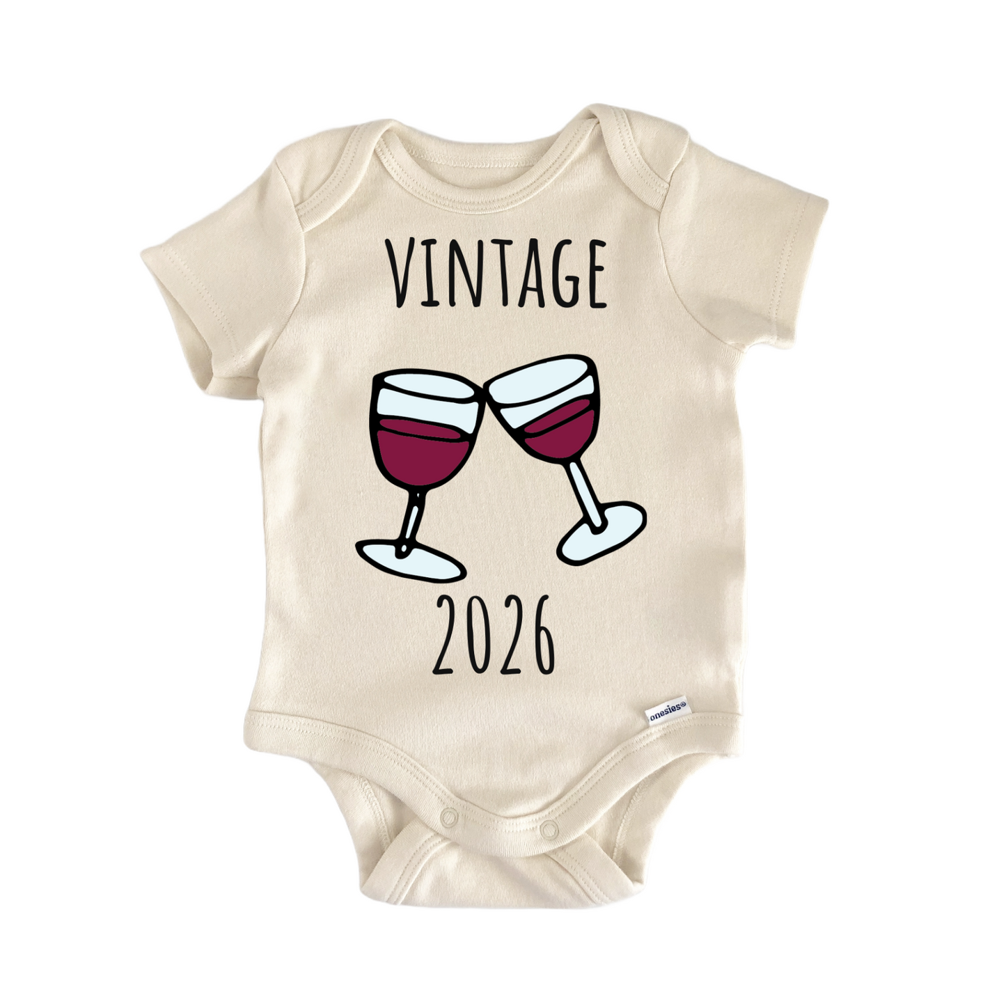 Vintage 2026 Wine Grapes Vineyard Infant Gift Baby Bodysuit