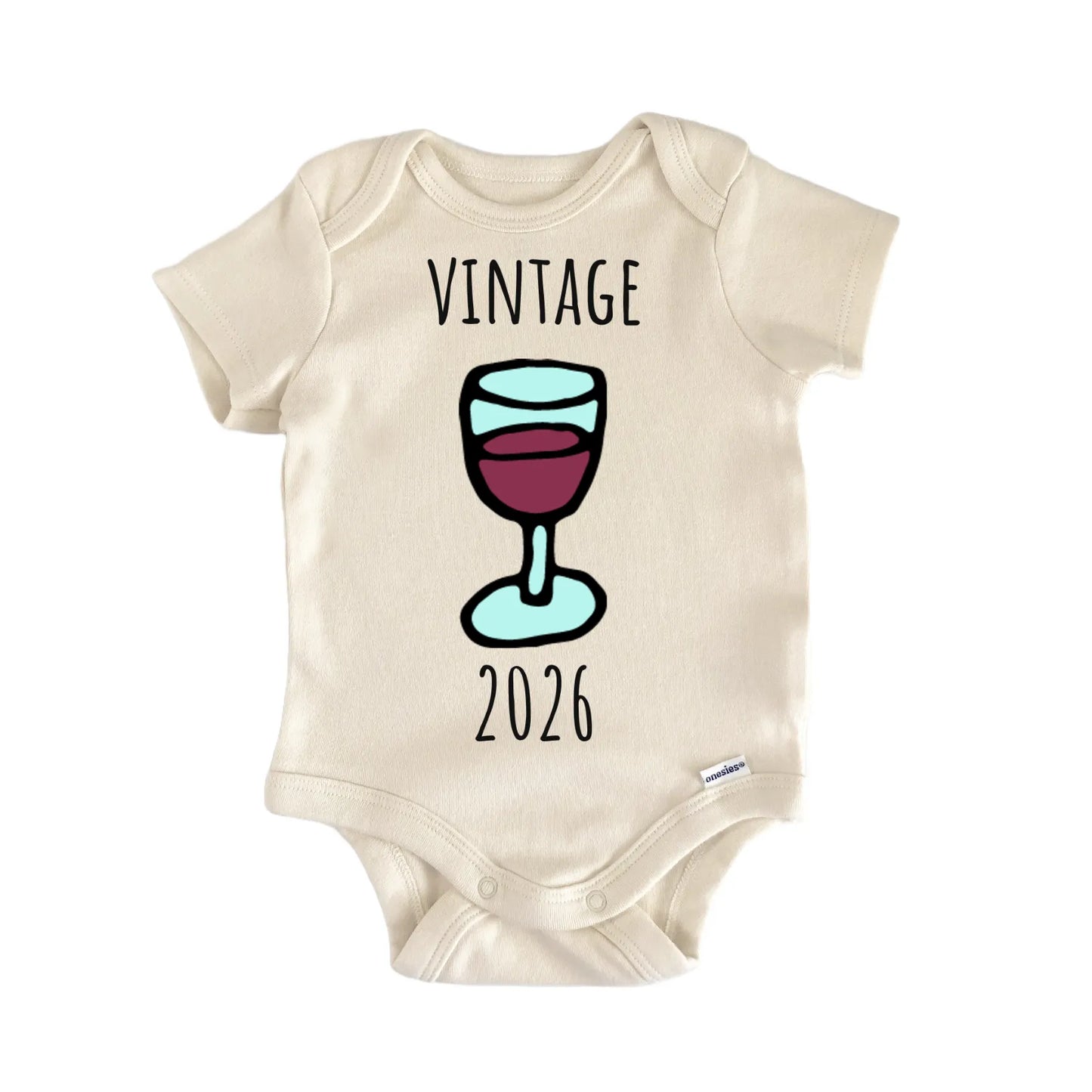 Wine Glass Vintage Winery Infant Gift Baby Bodysuit