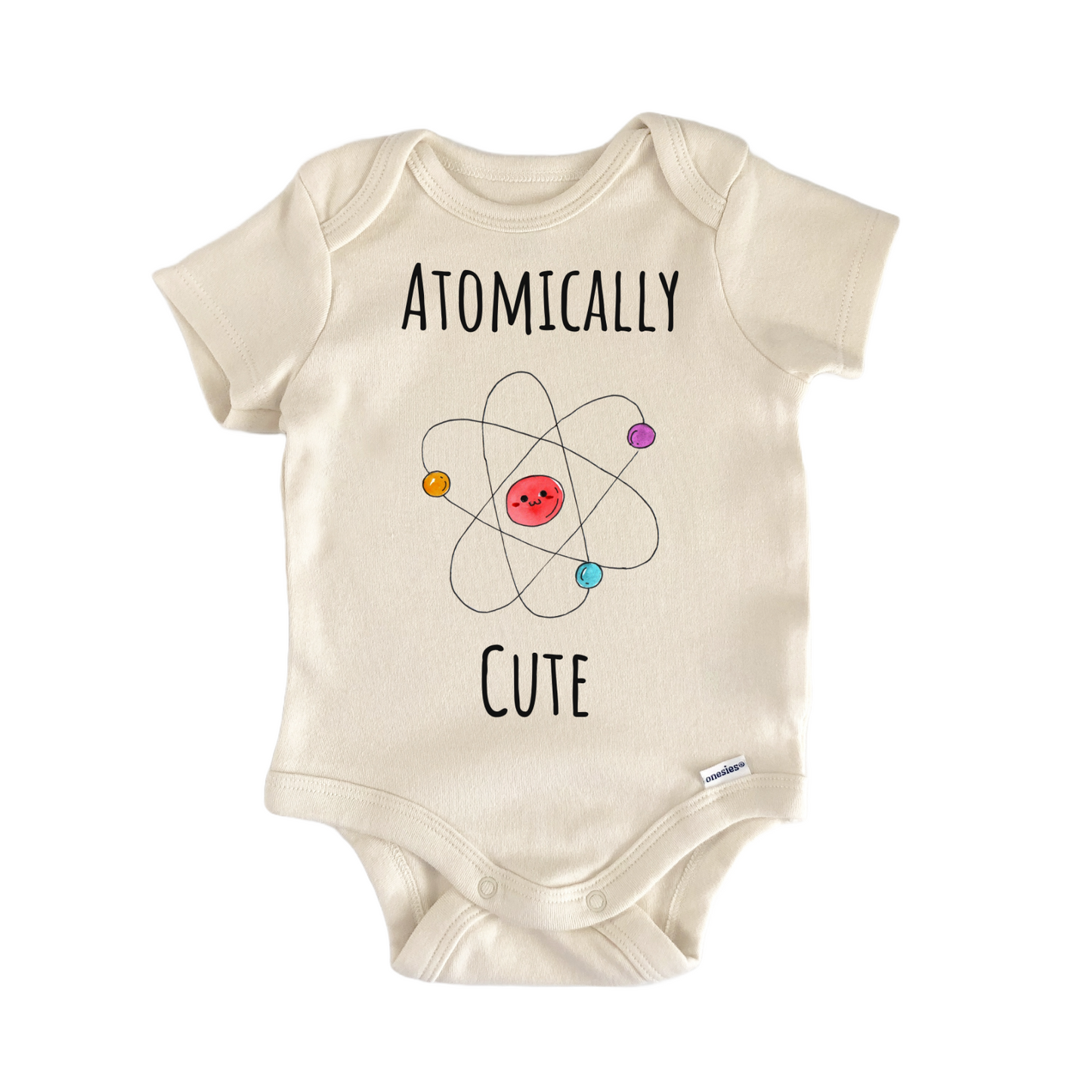 Atom Science Cute Physics Scientist Baby Gift Baby Bodysuit
