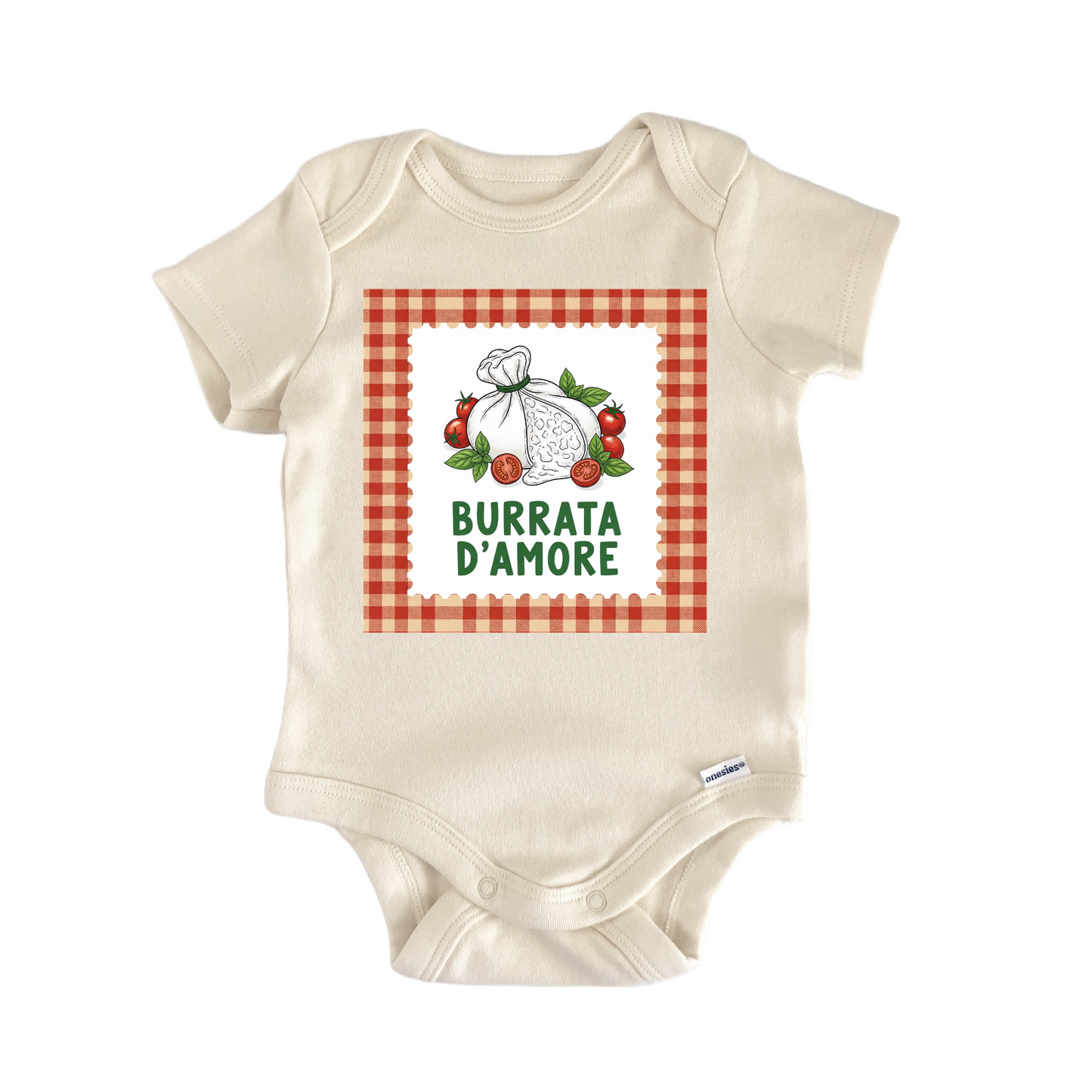 Burrata D'Amore Italian Tomato Cheese Baby Gift Baby Bodysuit