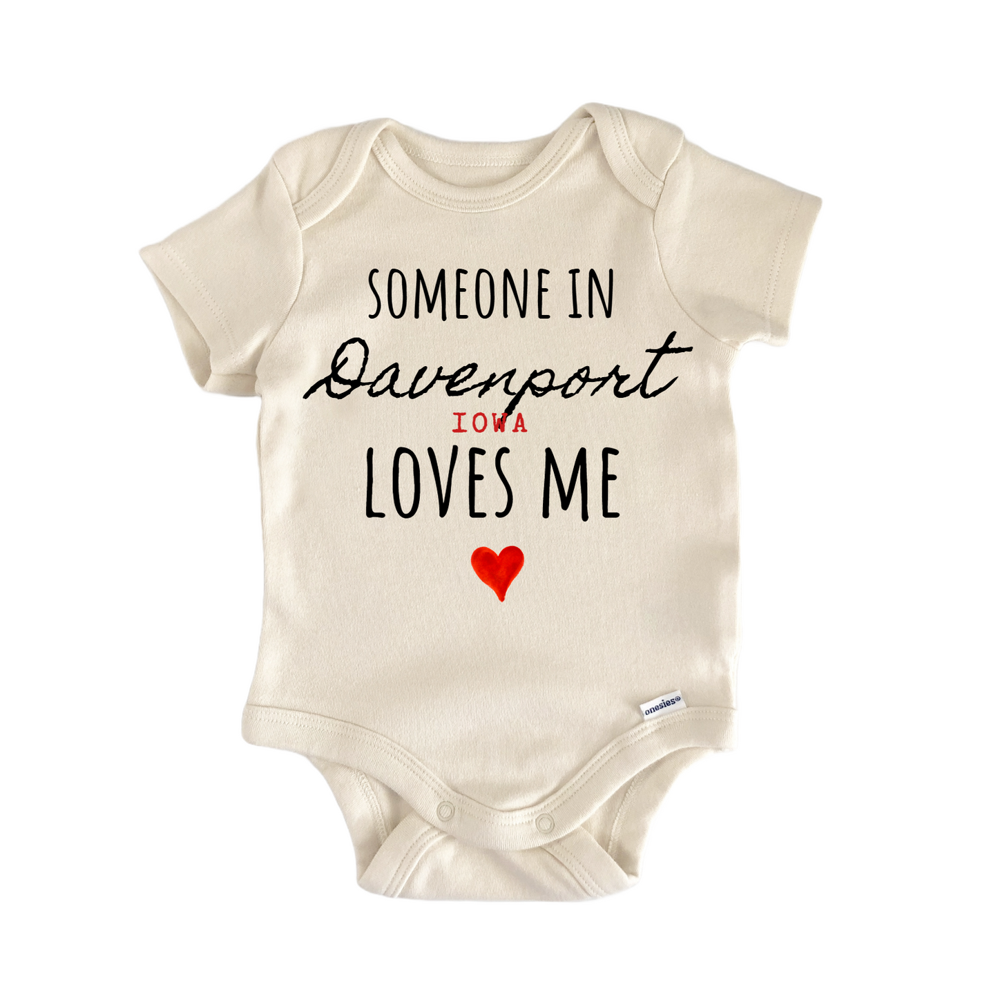 Davenport Iowa Baby Gift Baby Bodysuit
