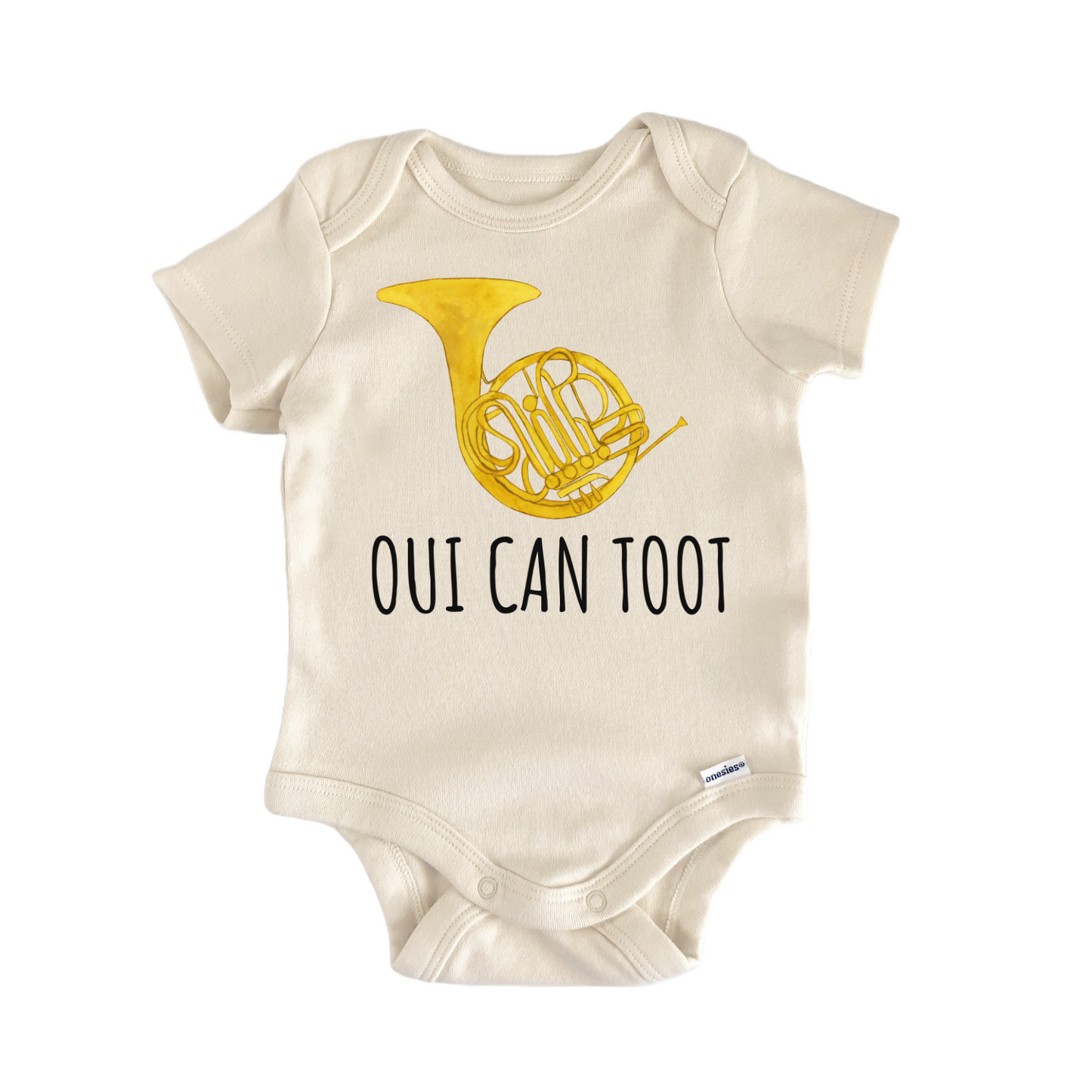 French Horn Brass Instrument Band Baby Gift Baby Bodysuit