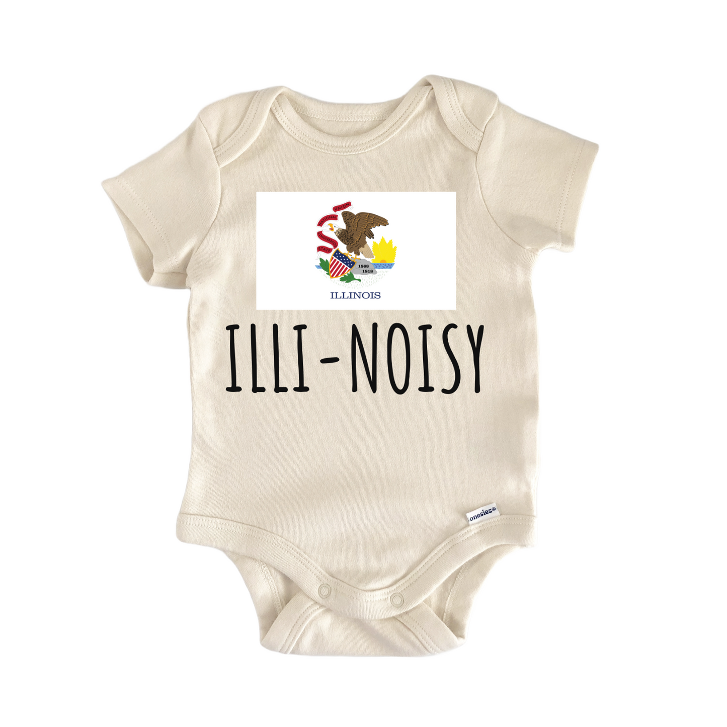Illinois State Flag Baby Gift Baby Bodysuit