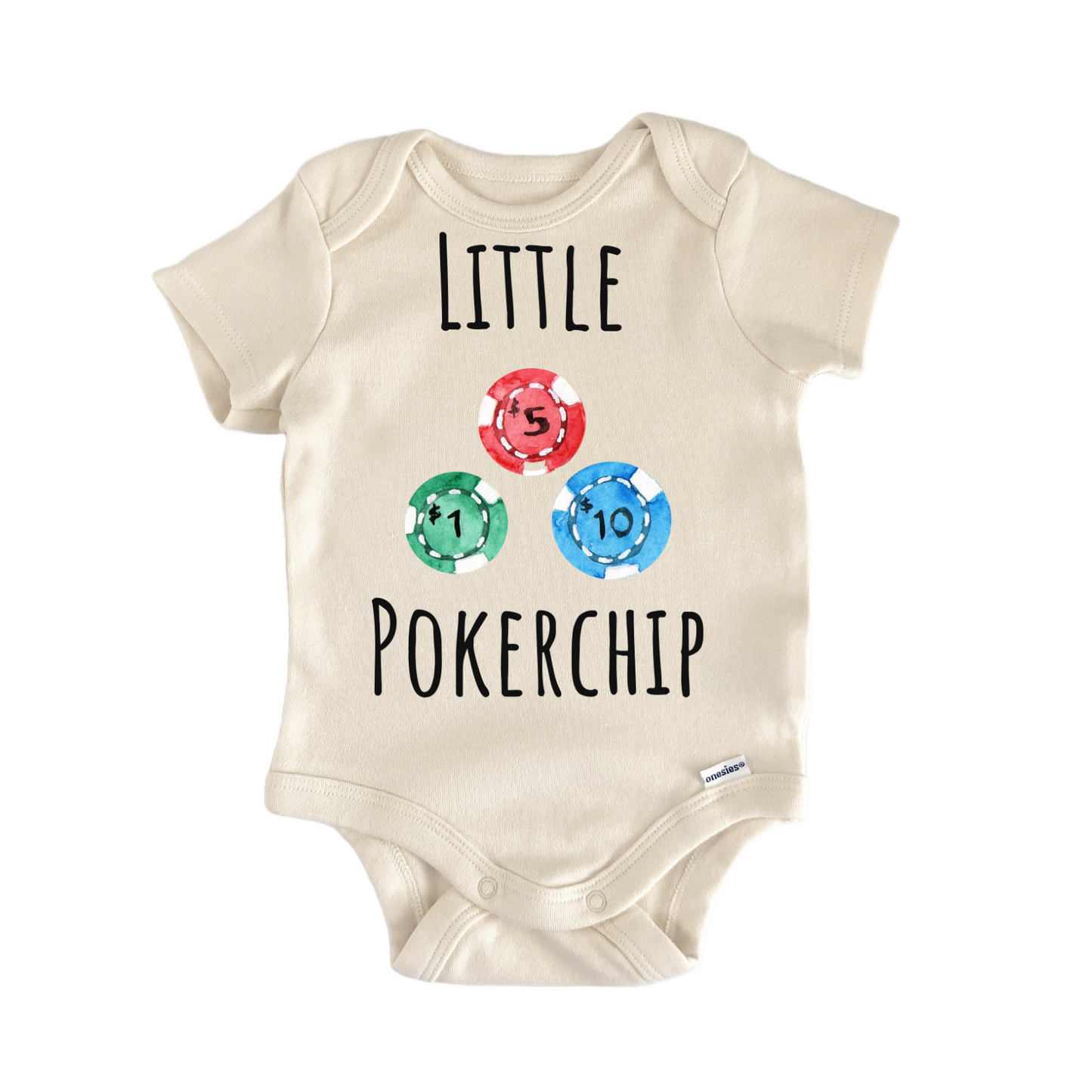 Little Poker Chip Casino Baby Gift Baby Bodysuit