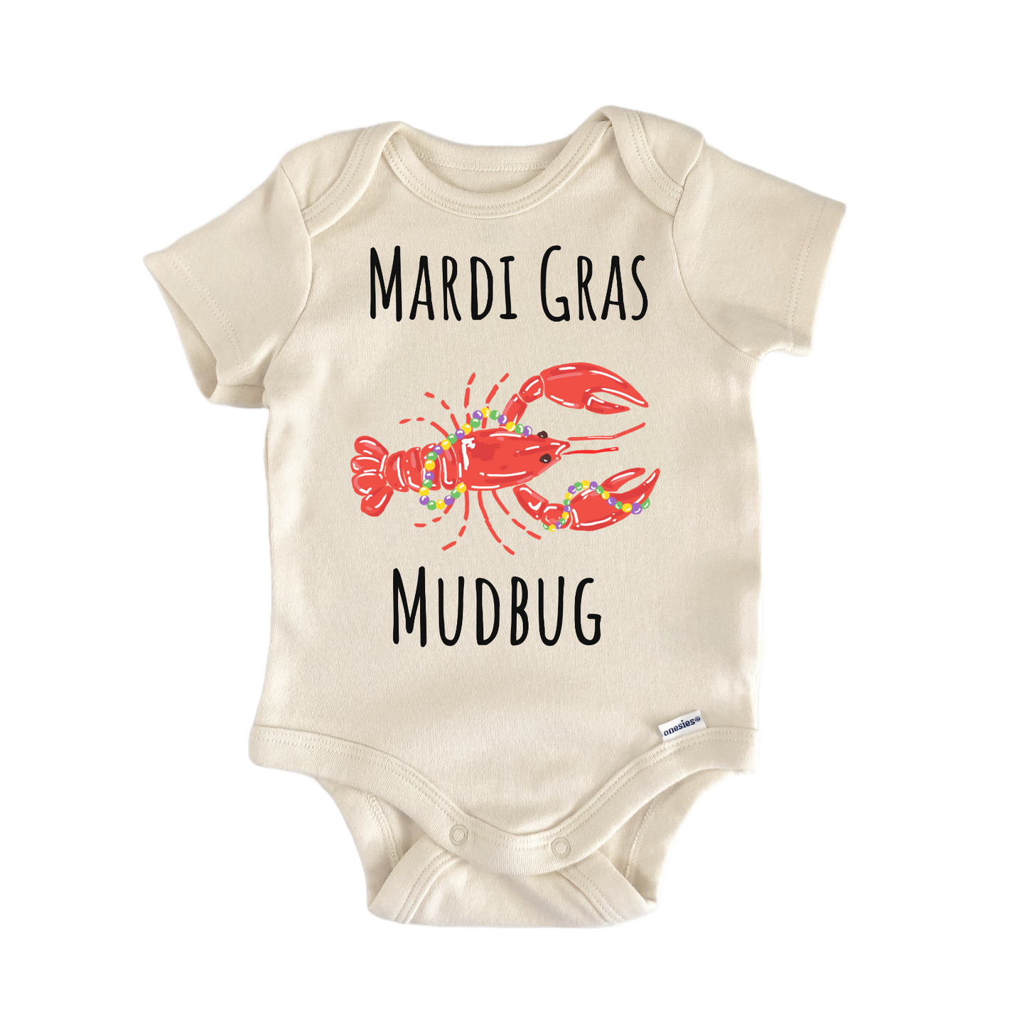 Mardi Gras Mudbug Crawfish Cajun Baby Gift Baby Bodysuit