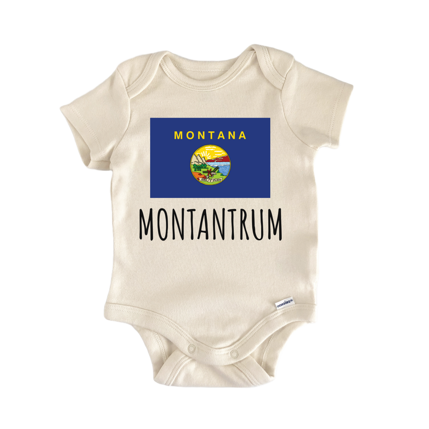 Montana State Flag Baby Gift Baby Bodysuit