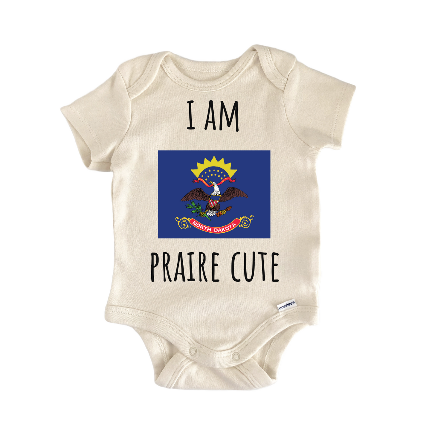 North Dakota Prairie State Flag Baby Gift Baby Bodysuit