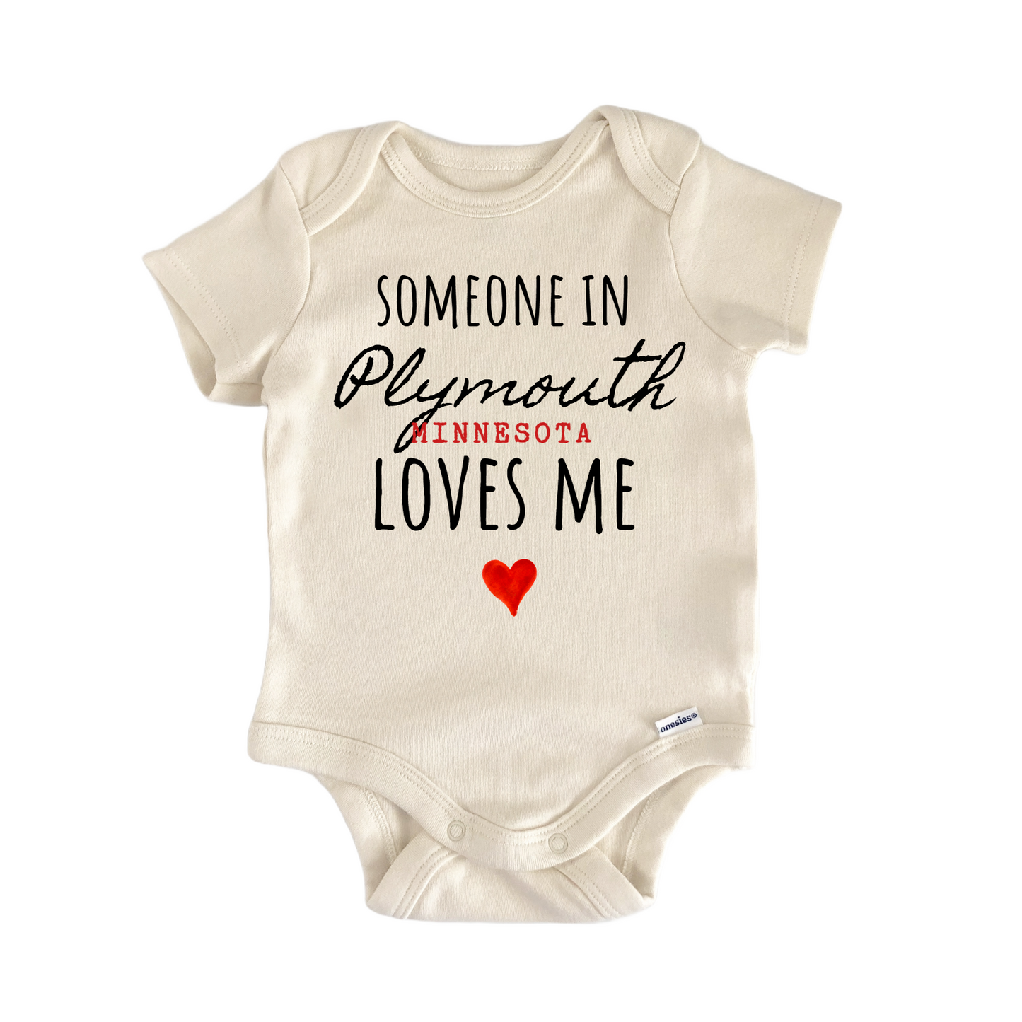 Plymouth Minnesota Baby Gift Baby Bodysuit