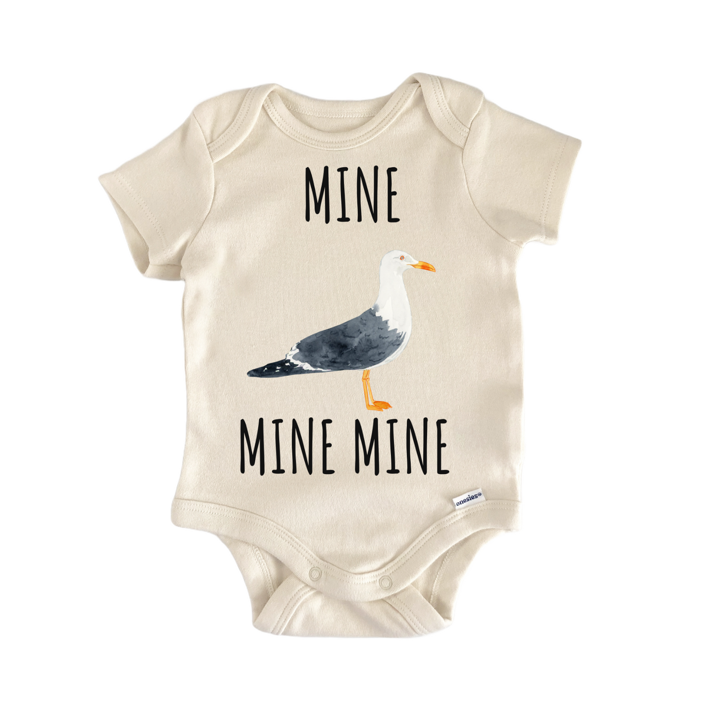 Seagull Mine Beach Bird Baby Gift Baby Bodysuit