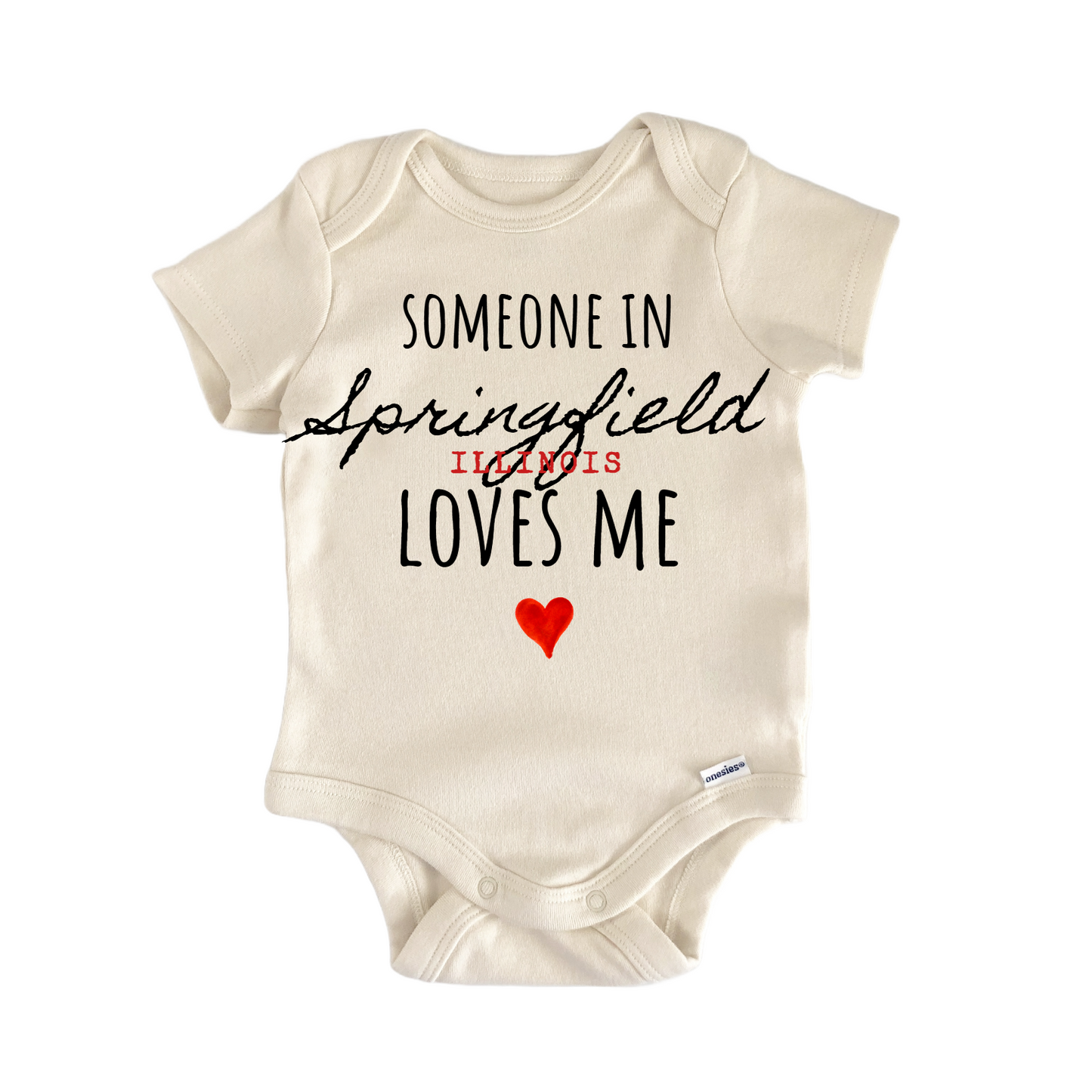 Springfield Illinois Baby Gift Baby Bodysuit
