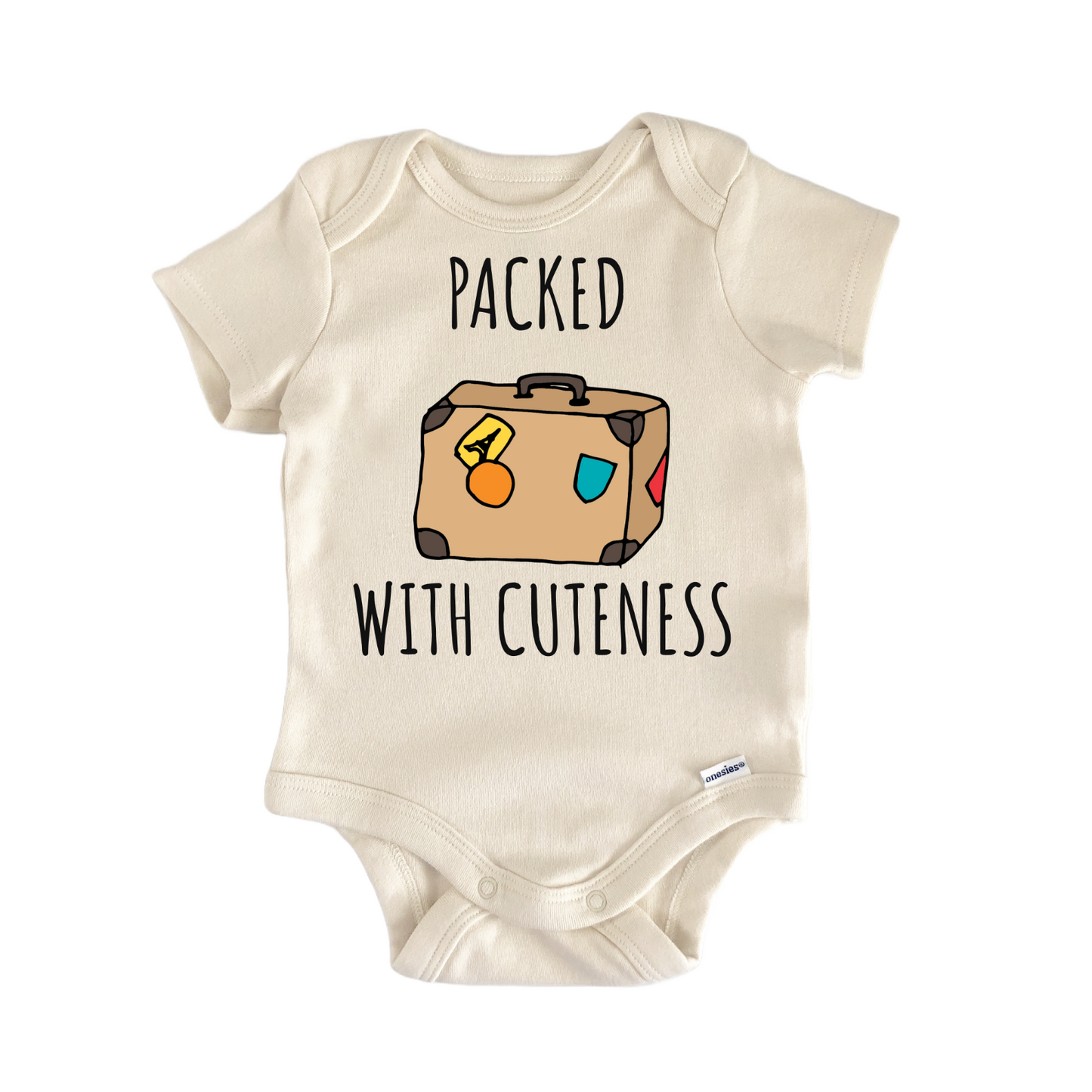 Travel Adventure Luggage Airplane Baby Gift Baby Bodysuit