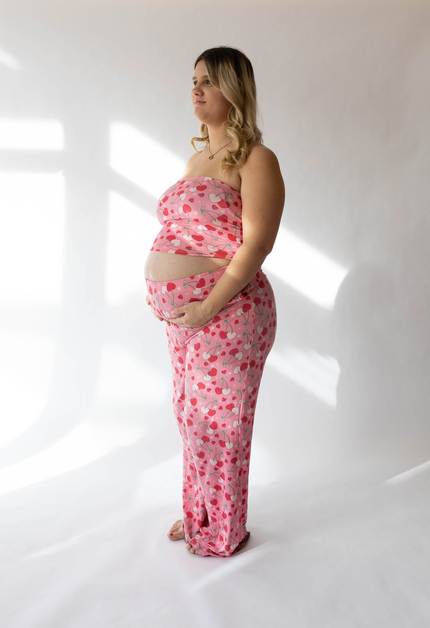 'Not like a Regular Mom' Women's Cherry Hearts Set