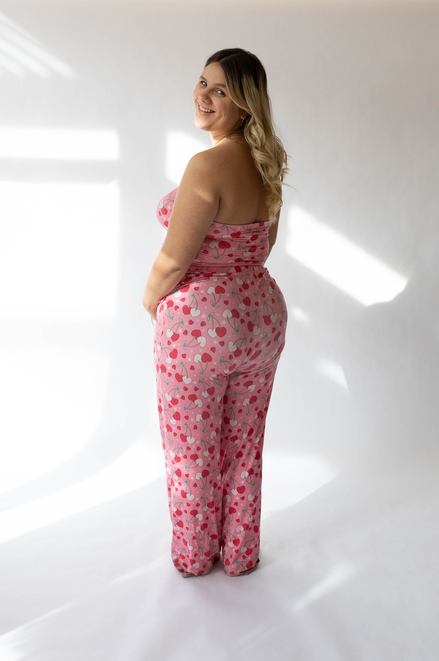'Not like a Regular Mom' Women's Cherry Hearts Set