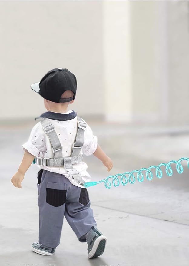 2 in 1 Baby Leash Anti Lost Wrist Link for Toddlers Toddler Harness,Baby Leash,Leash for Toddlers,Wrist Leashes(Green 2.5M)