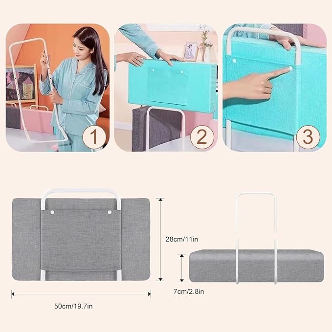 Bed Rail Bumpers for Toddlers, for Elderly Adults Safety, Adjustable Bed Side Guard Rails for Kids, Twin, Bunk, Queen & King Full Size Beds(Pink, 2 Packs)