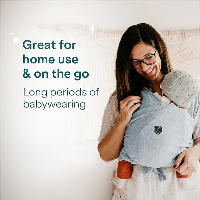 Koala Babycare Baby Carrier Wrap, Easy to Wear As a T-Shirt - Original Baby Carrier Newborn to Toddler - Sling One Size Fits All - Baby Wraps Carrier Up to 22lbs