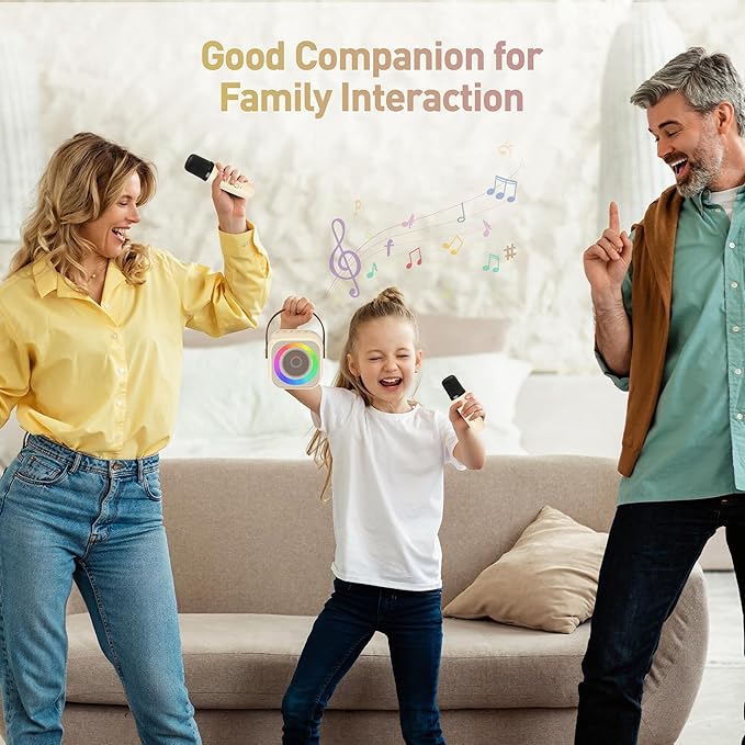 Karaoke Machine for Kids, Karaoke Gifts for Girls Ages 4, 5, 6, 7, 8, 9, 10, 12 +Year Old Birthday Party, 4-12 Years Old Christmas Toys Gift for Girls