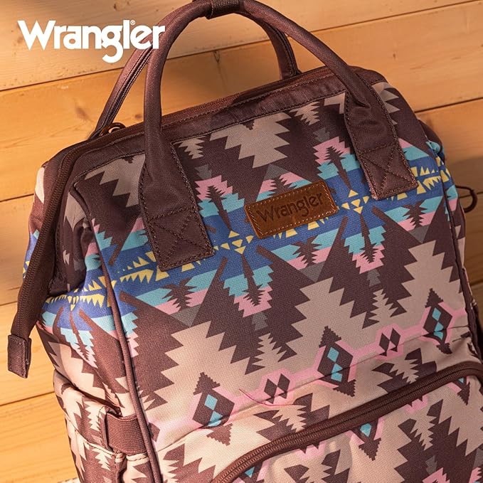 Wrangler Callie Diaper Bag Backpack with Stroller Straps Multifunction Baby Travel Bag WG2210-9110CF