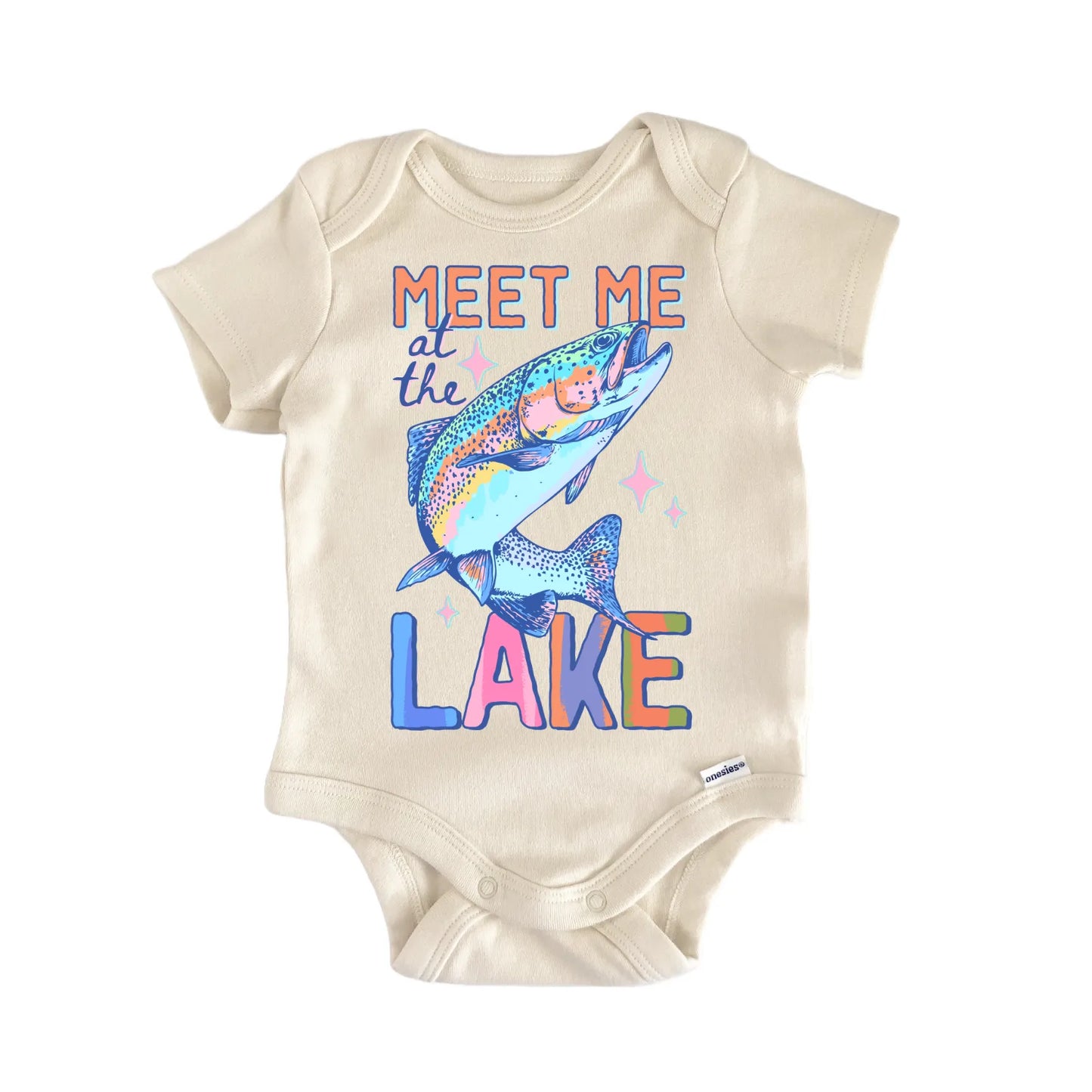 Lake Summer Fishing Fish Infant Gift Baby Bodysuit