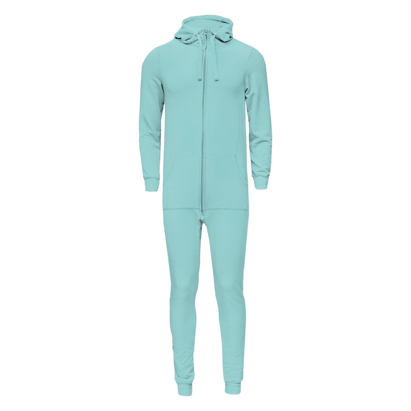 Adult Fleece Jumpsuit with Hood in Summer Sky