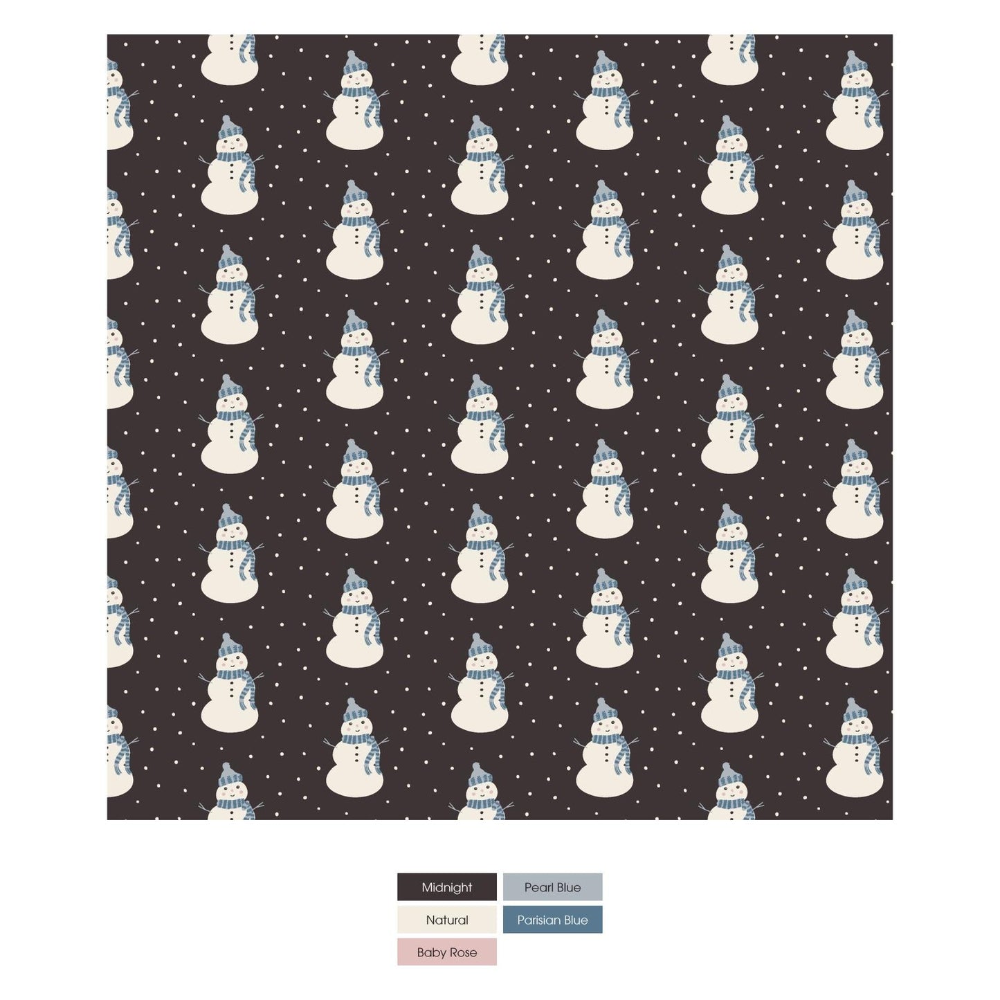 Print Aviator Hat in Midnight Tiny Snowman