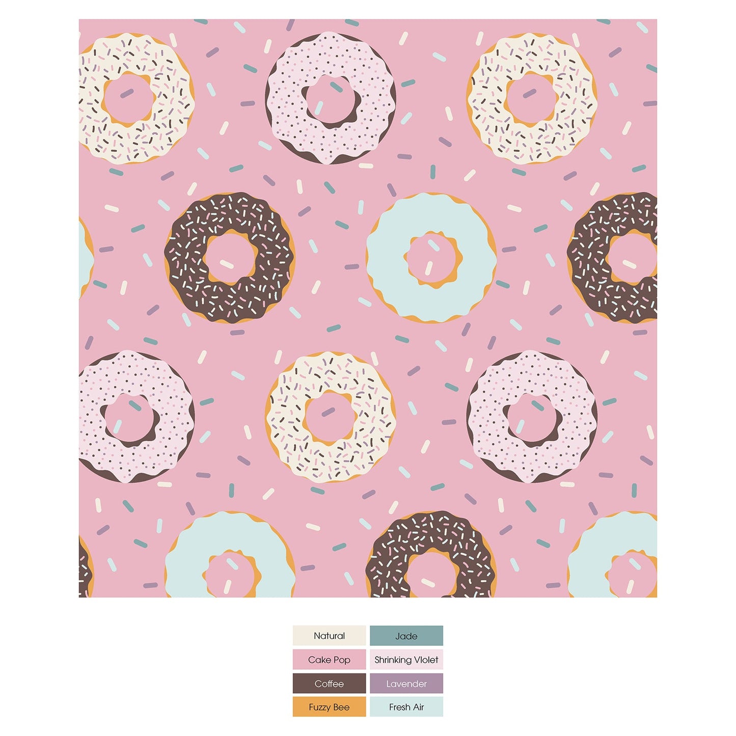 Print Coverall with 2 Way Zipper in Cake Pop Donuts and Sprinkles