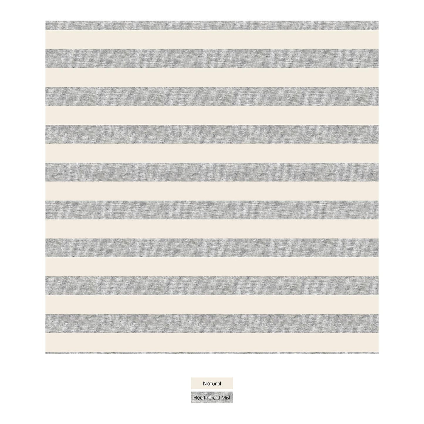 Print Changing Pad Cover in Heathered Mist Sweet Stripe
