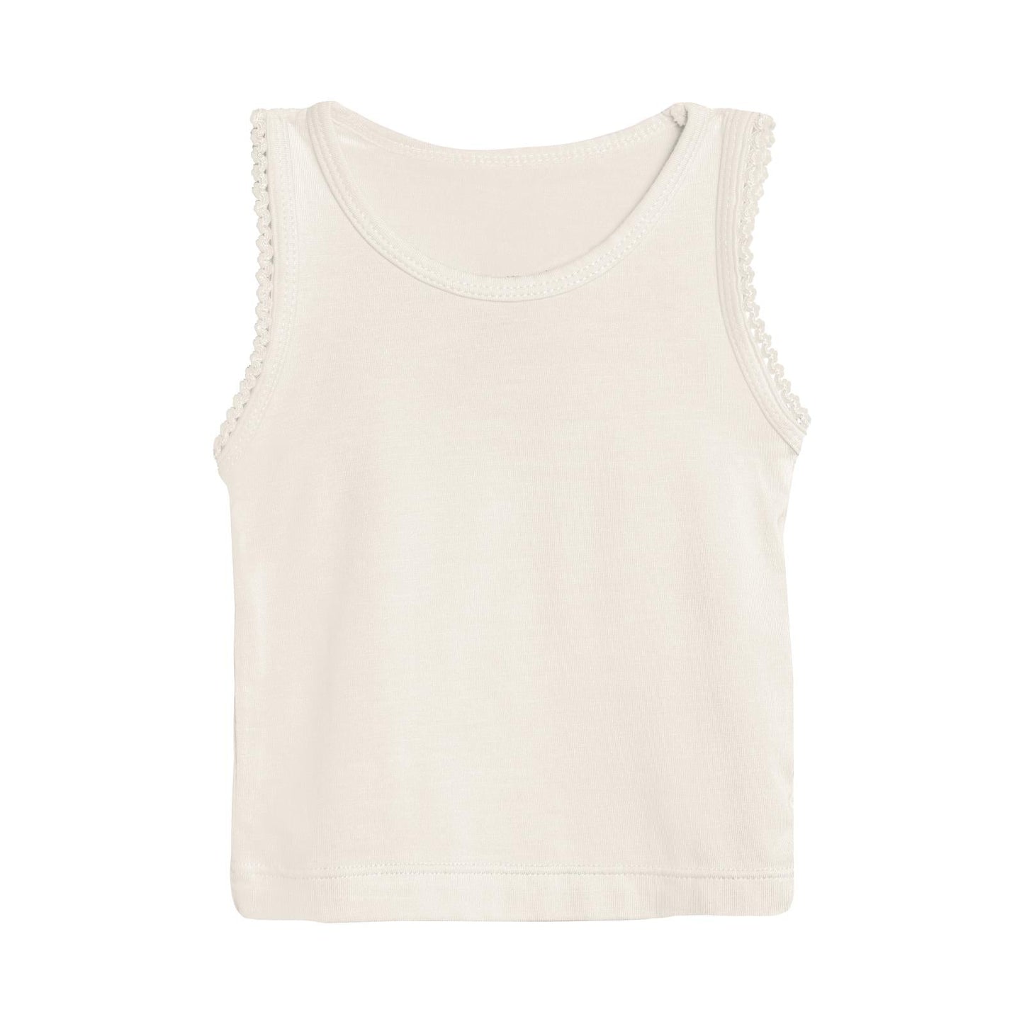 Scalloped Edge Tank in Natural