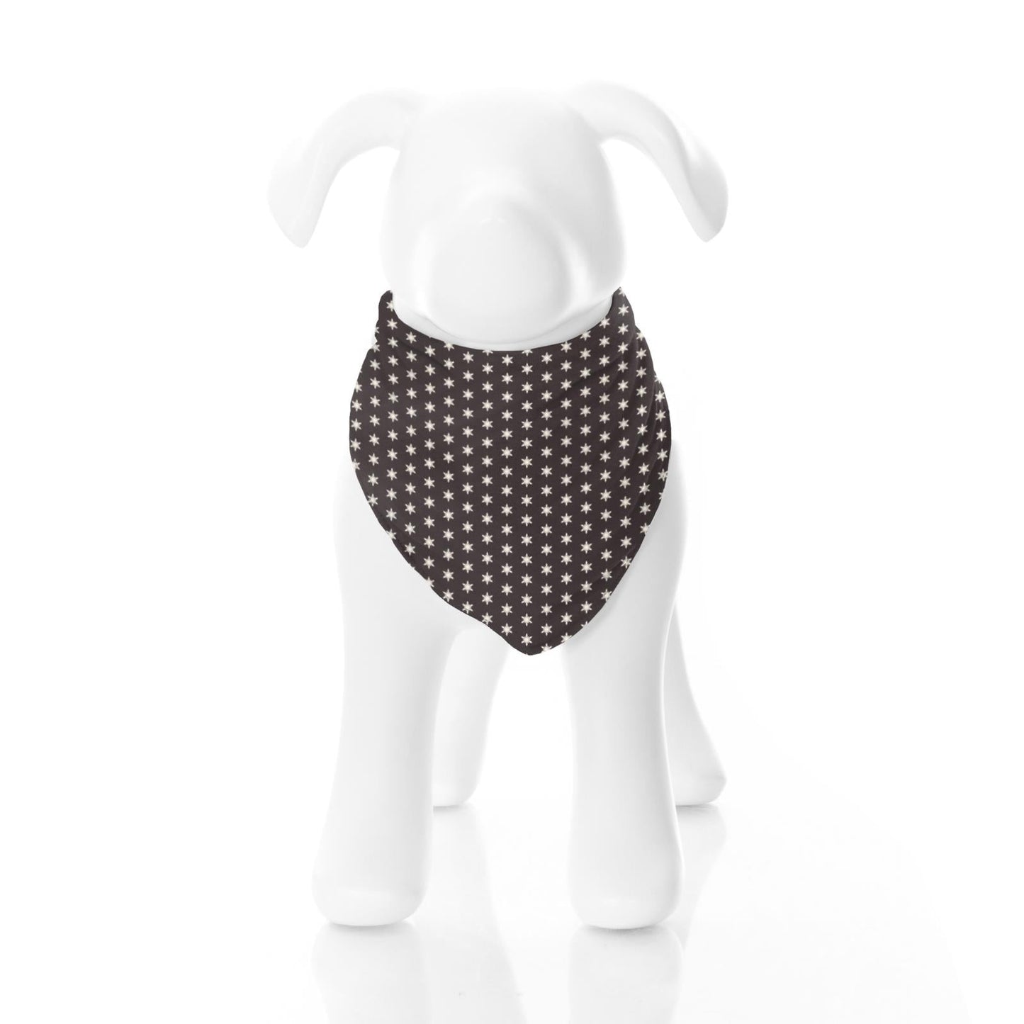 Print Dog Bandana in Midnight Tiny Snowflakes
