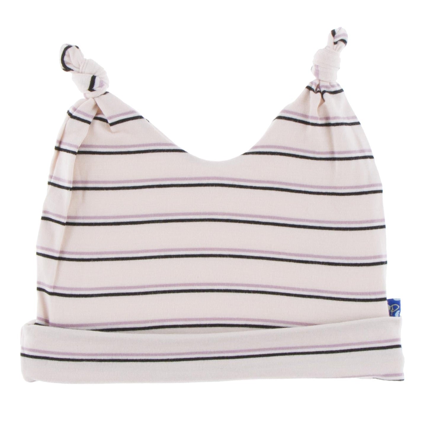 Print Double Knot Hat in Girl Parisian Stripe