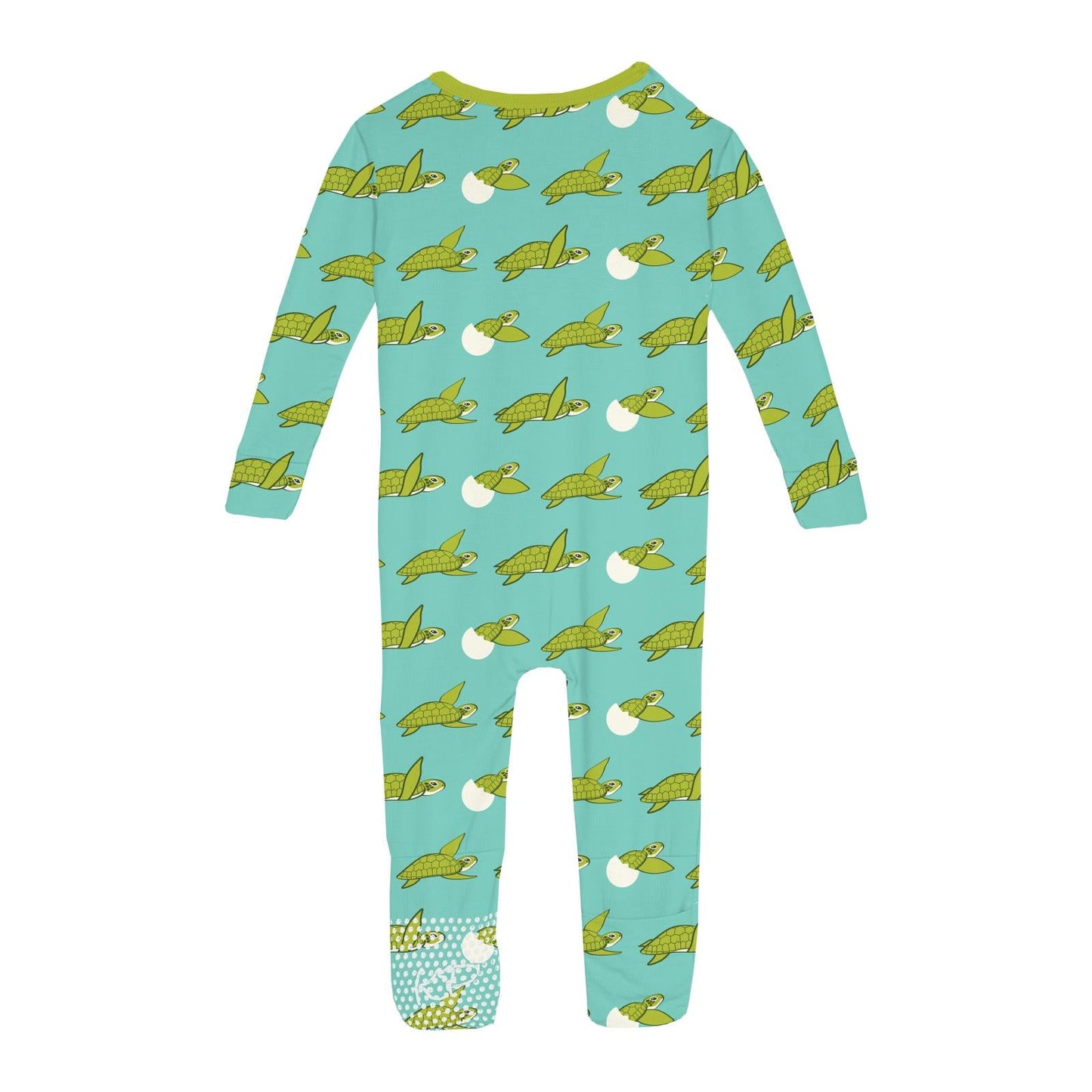 Print Convertible Sleeper with Zipper in Glass Sea Turtles