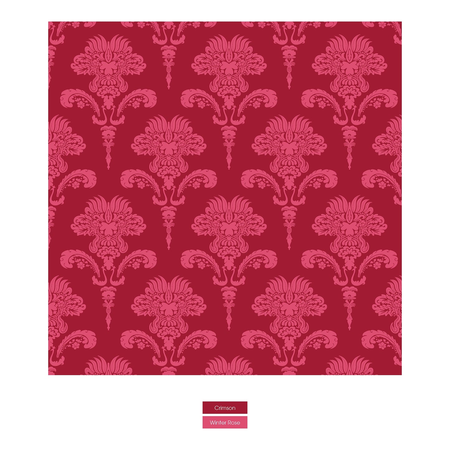 Print Convertible Sleeper with Zipper in Crimson Damask