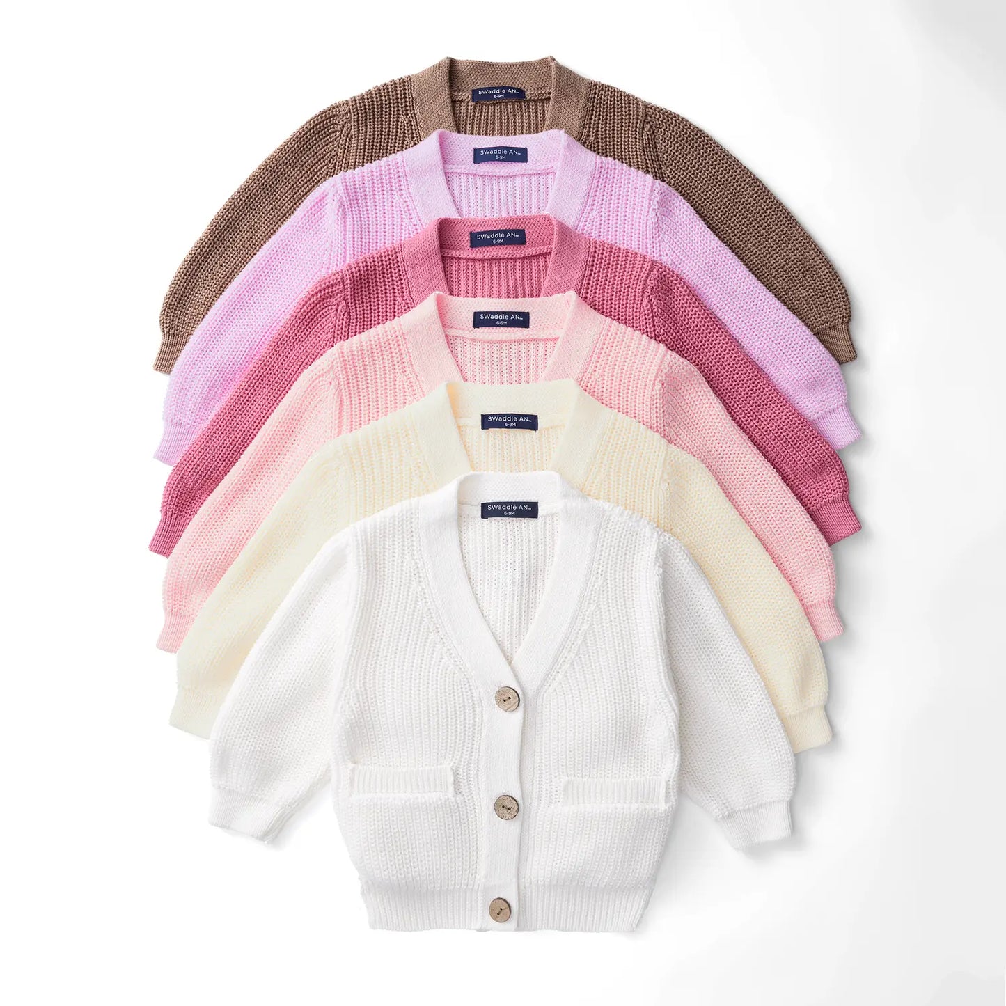 Classic Cardigan with Pockets in Lilac