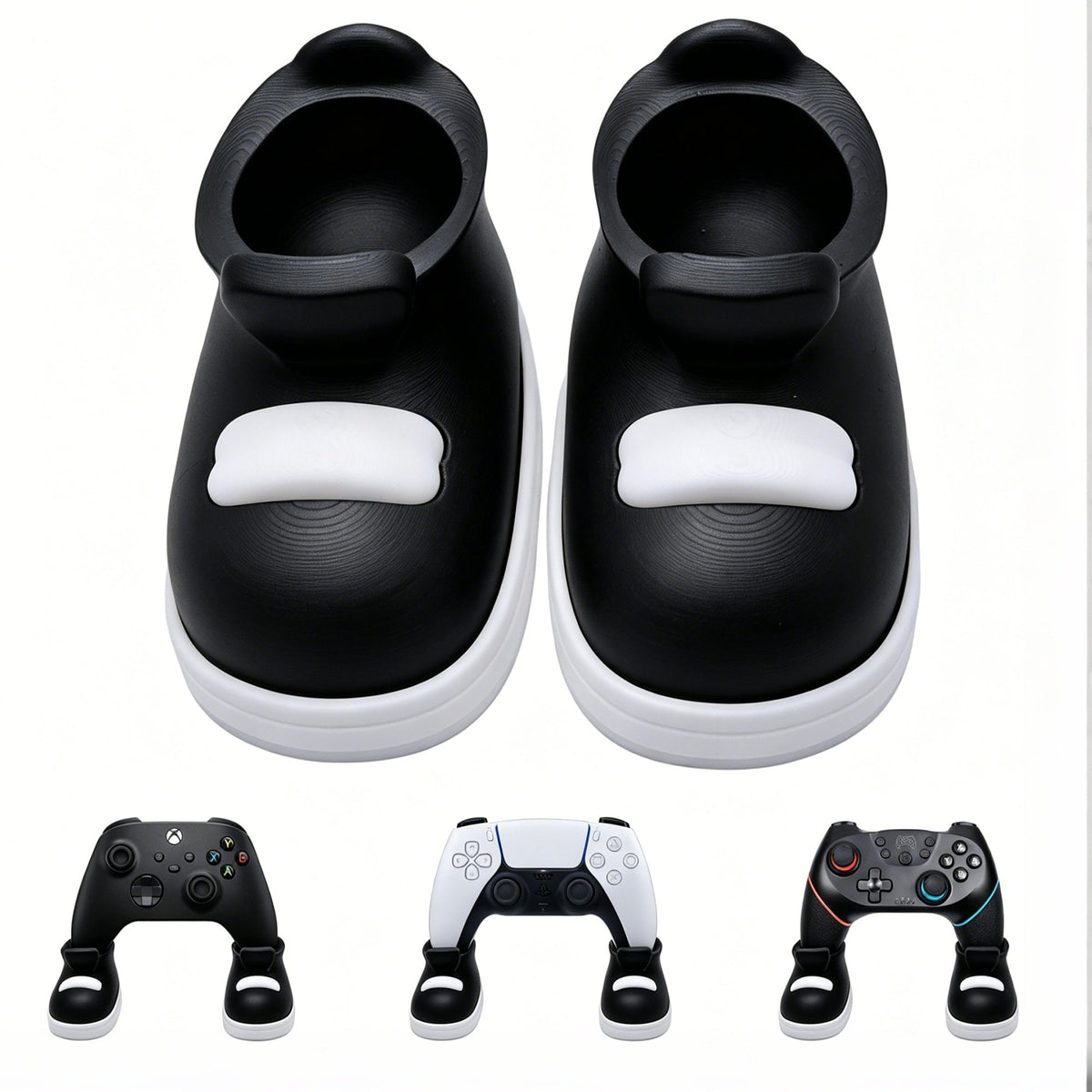 2PCS Shoe-Shaped Game Controller Stand, 3D Printed Gaming Controller Holder, Cute Desktop Display Stand For Game Room Desk Accessories