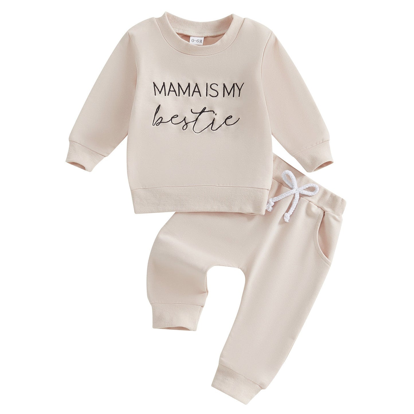 Fashion Children Letter Print Sweatshirt Suit