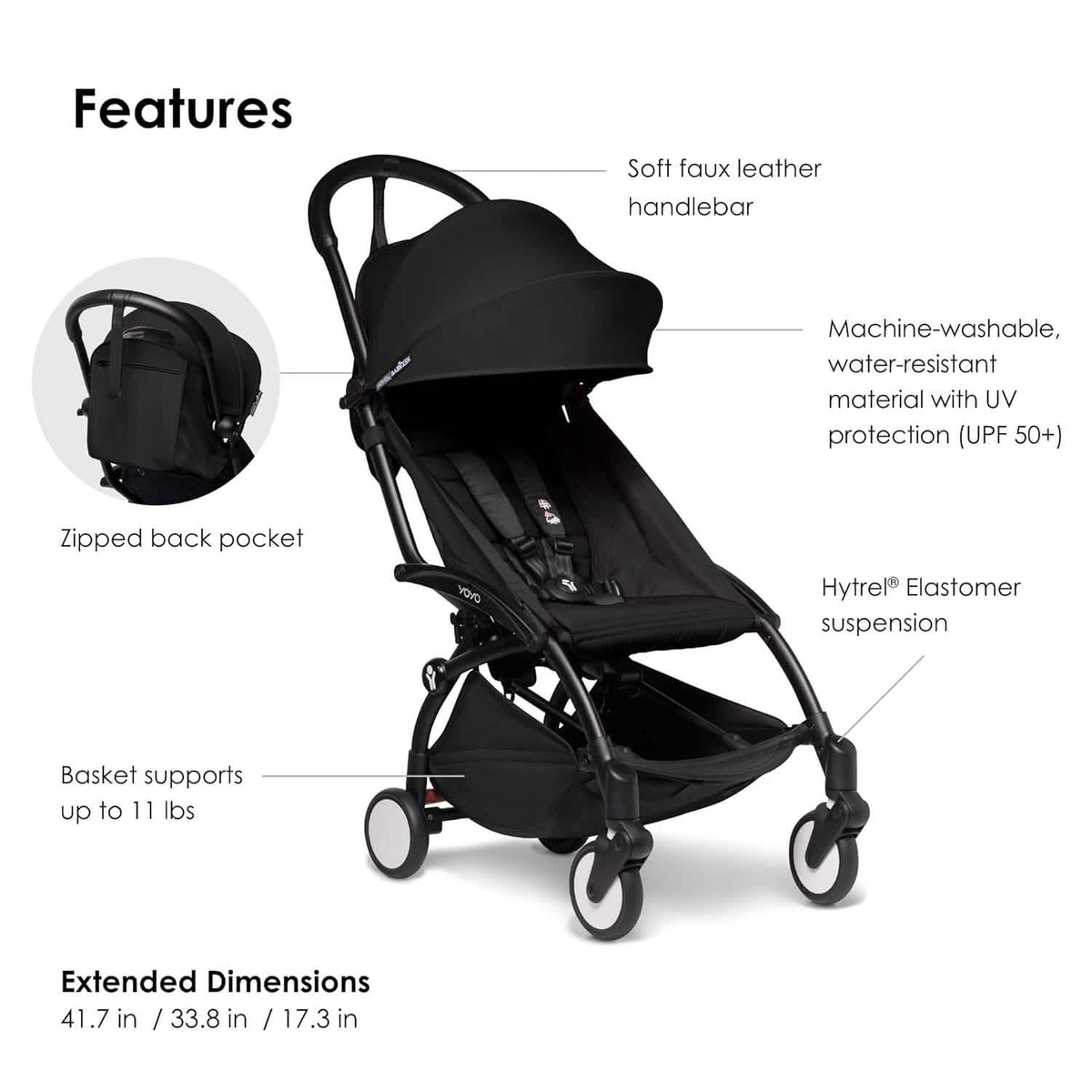 BABYZEN YOYO2 Stroller Lightweight & Compact - Black (Refurbished)