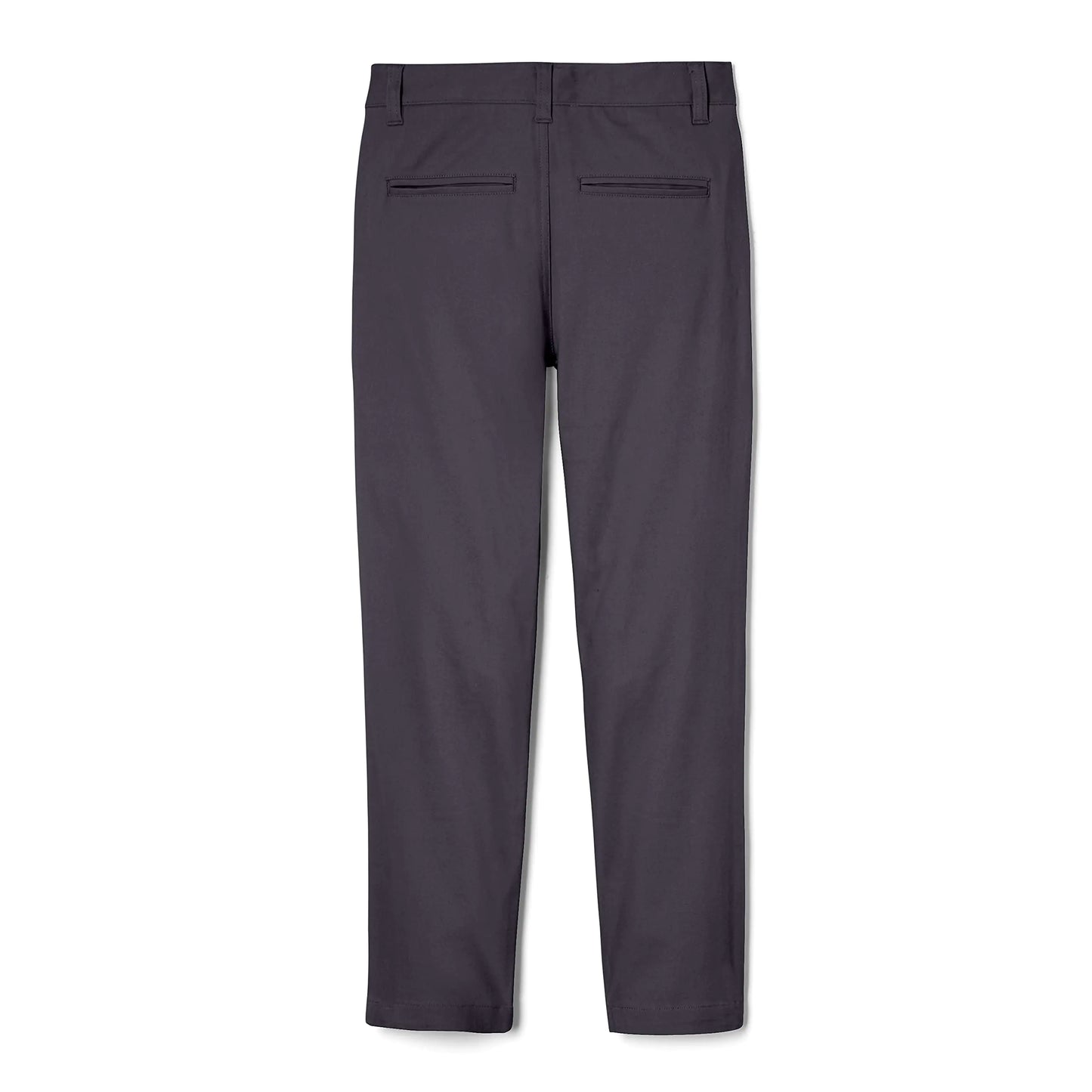French Toast Boys' Adjustable Waist Straight Fit Stretch Twill Chino Pant 10 School Uniform Heather Gray - # BOAA12410003